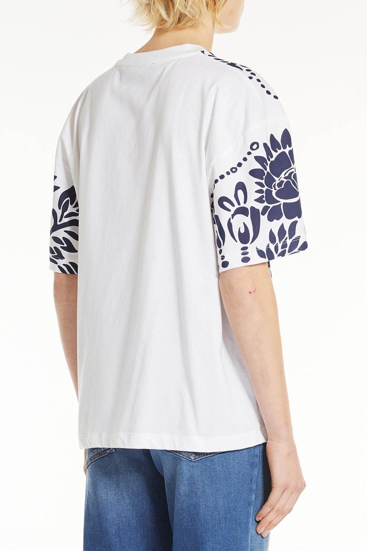 MAXMARA'S BRANDS T'SHIRT  LATI BLU CENTRO BIANCO / XXS T-shirt Donna Max Mara Weekend Viterbo