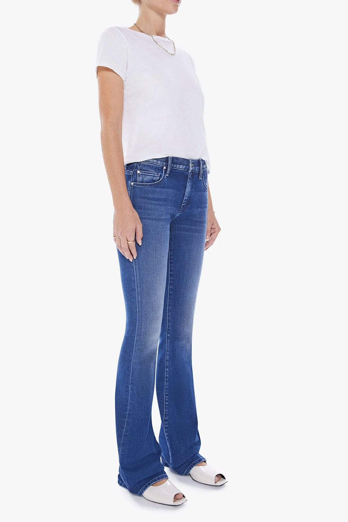 MOTHER PANTALONE IN DENIM  Jeans Donna Mother The Down Low Weekender Heel