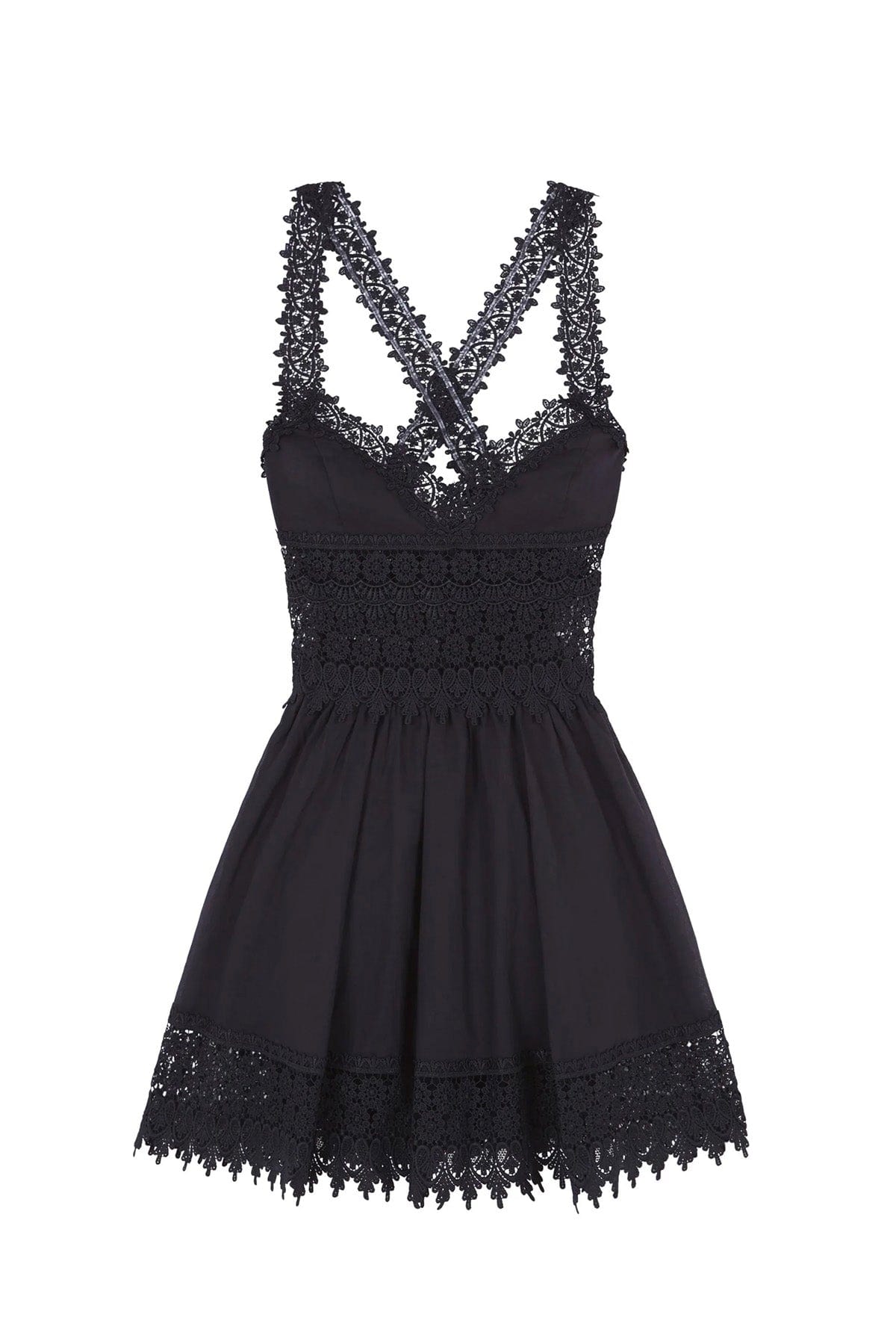 CHARO RUIZ ABITO  NERO / XS Vestito corto nero in pizzo Caro Ruiz Marilyn