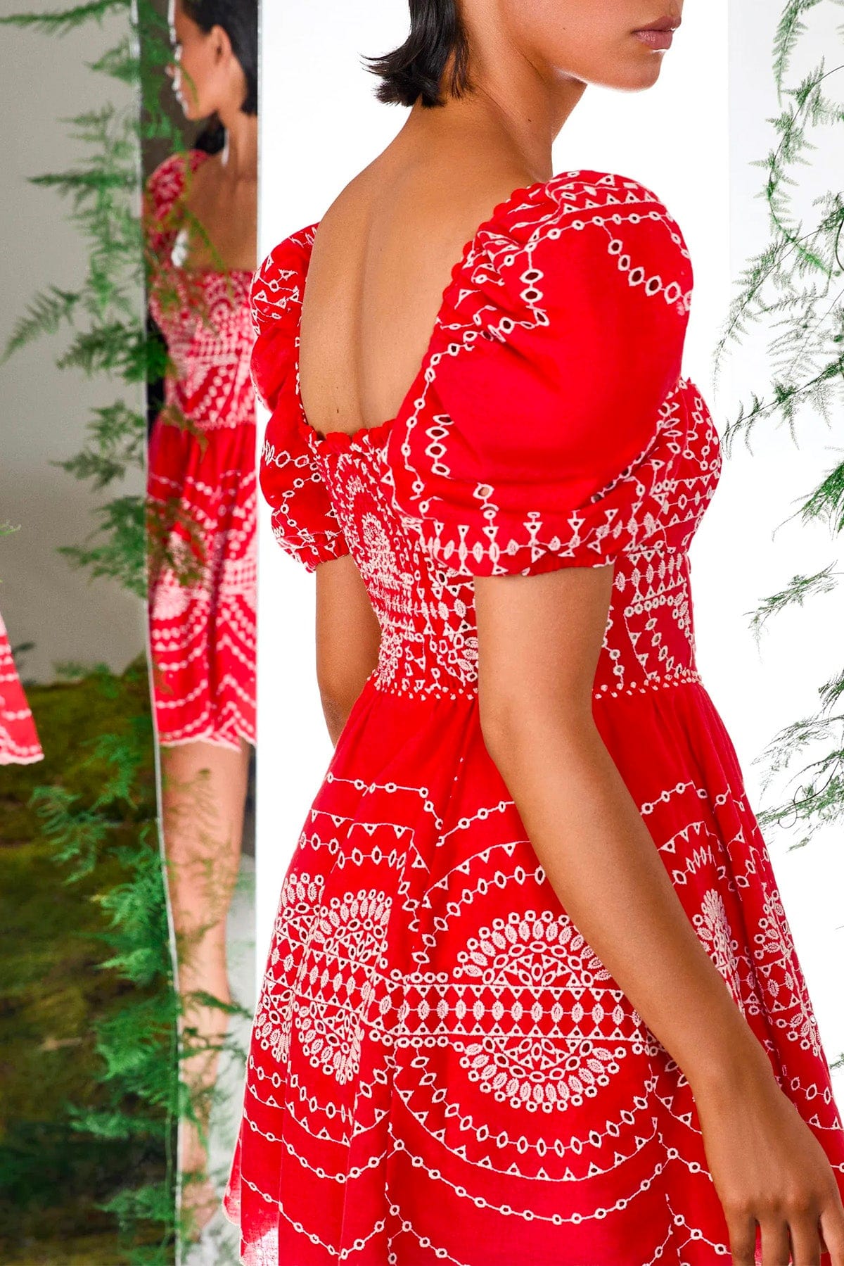 CHARO RUIZ ABITO  ROSSO / XS Vestito corto rosso in pizzo Charo Ruiz Aliza