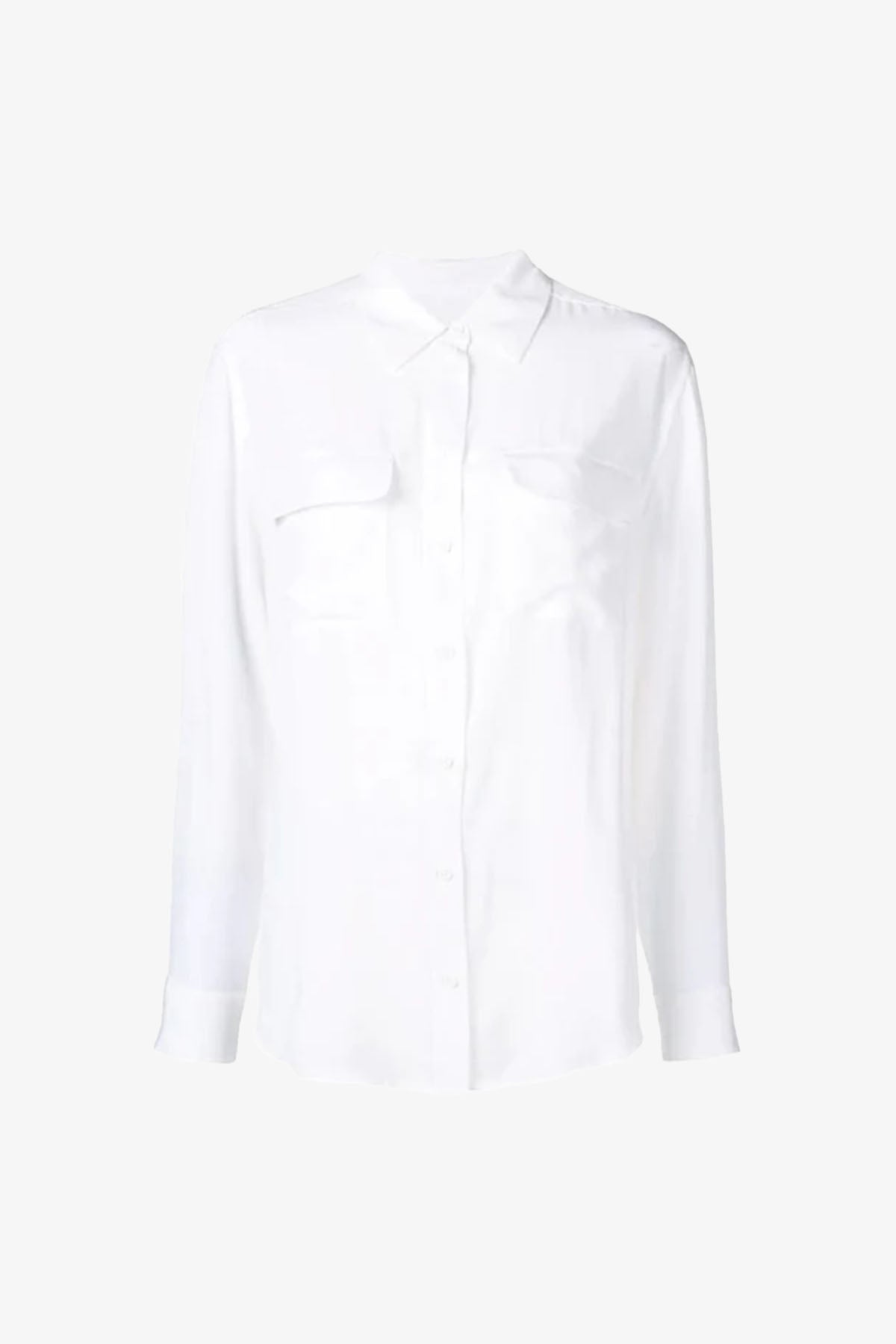 EQUIPMENT FEMME CAMICIA  BIANCO BRILLANTE / XS Camicia Donna Seta Slim Signature Bright White