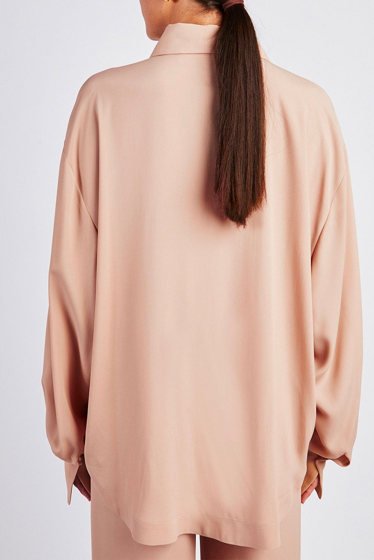 FEDERICA TOSI CAMICIA  NUDE / 36 Camicia Over Crepe De Chine Federica Tosi