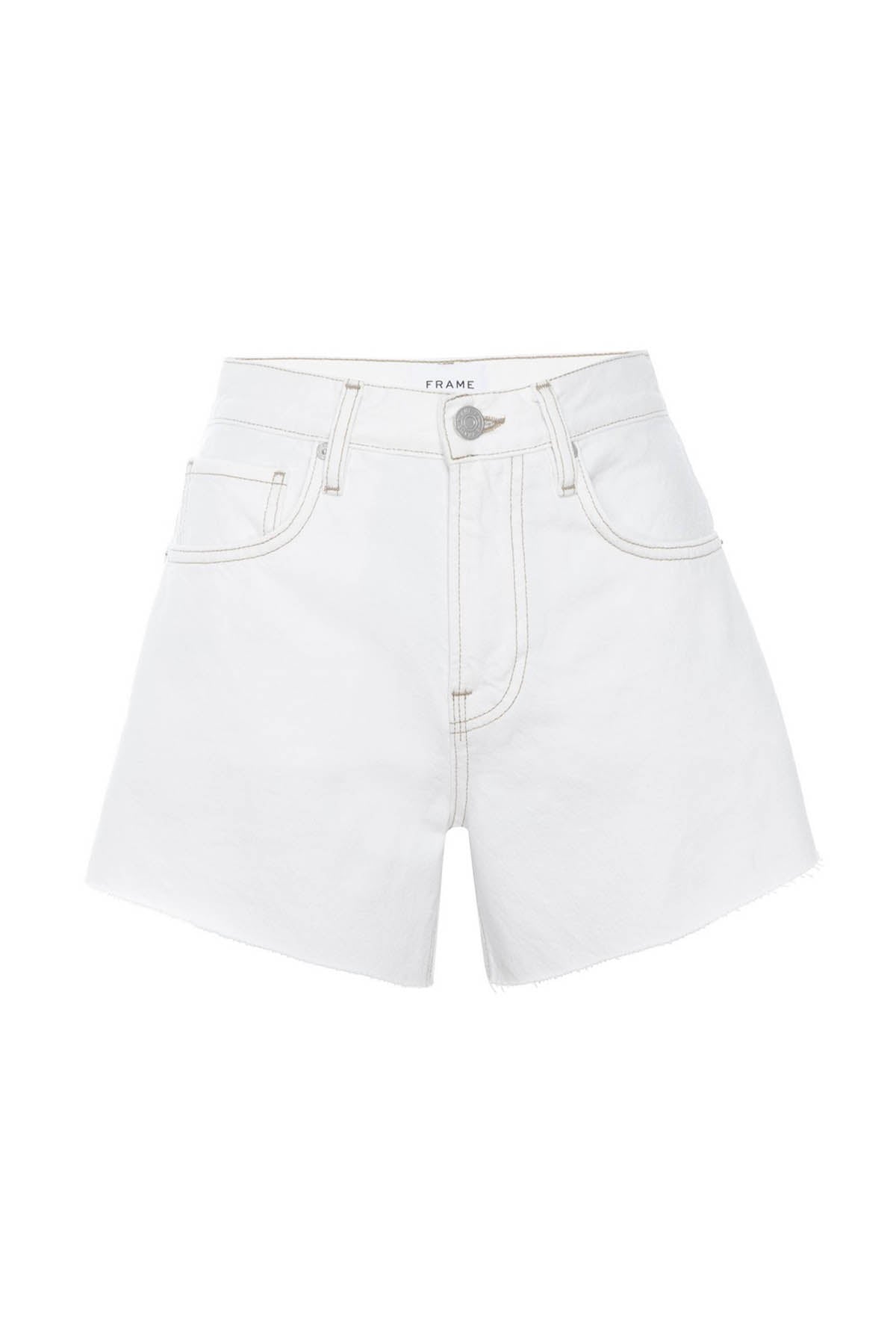 FRAME PANTALONE CORTO  BIANCO / 23 Short in Denim Donna Frame