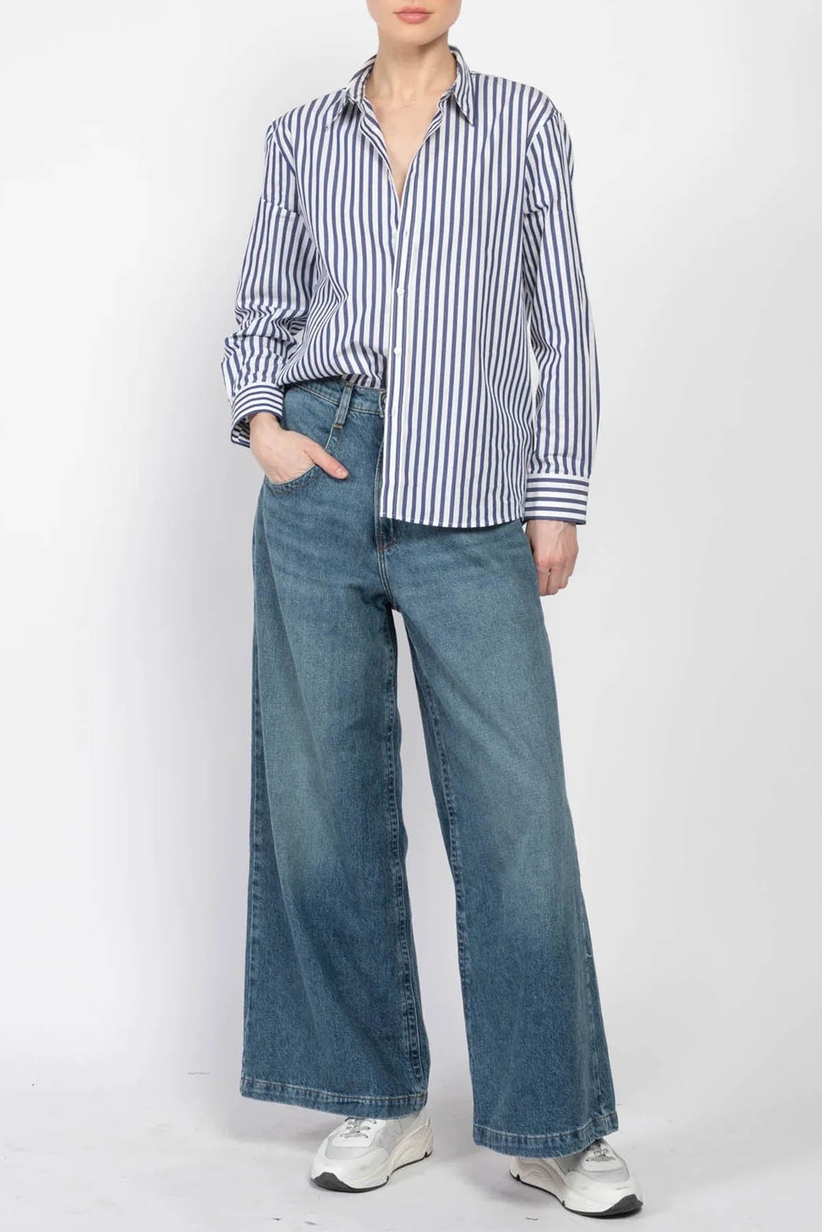 FRAME PANTALONE IN DENIM  Jeans Donna a Vita Alta Frame