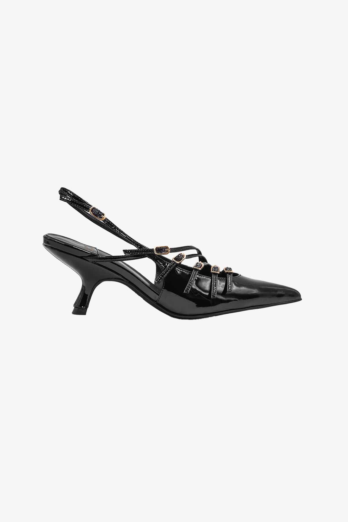 JEFFREY CAMPBELL CALZATURE  NERO / 36 Slingback con laccetti Jeffrey Campbell in vernice nera