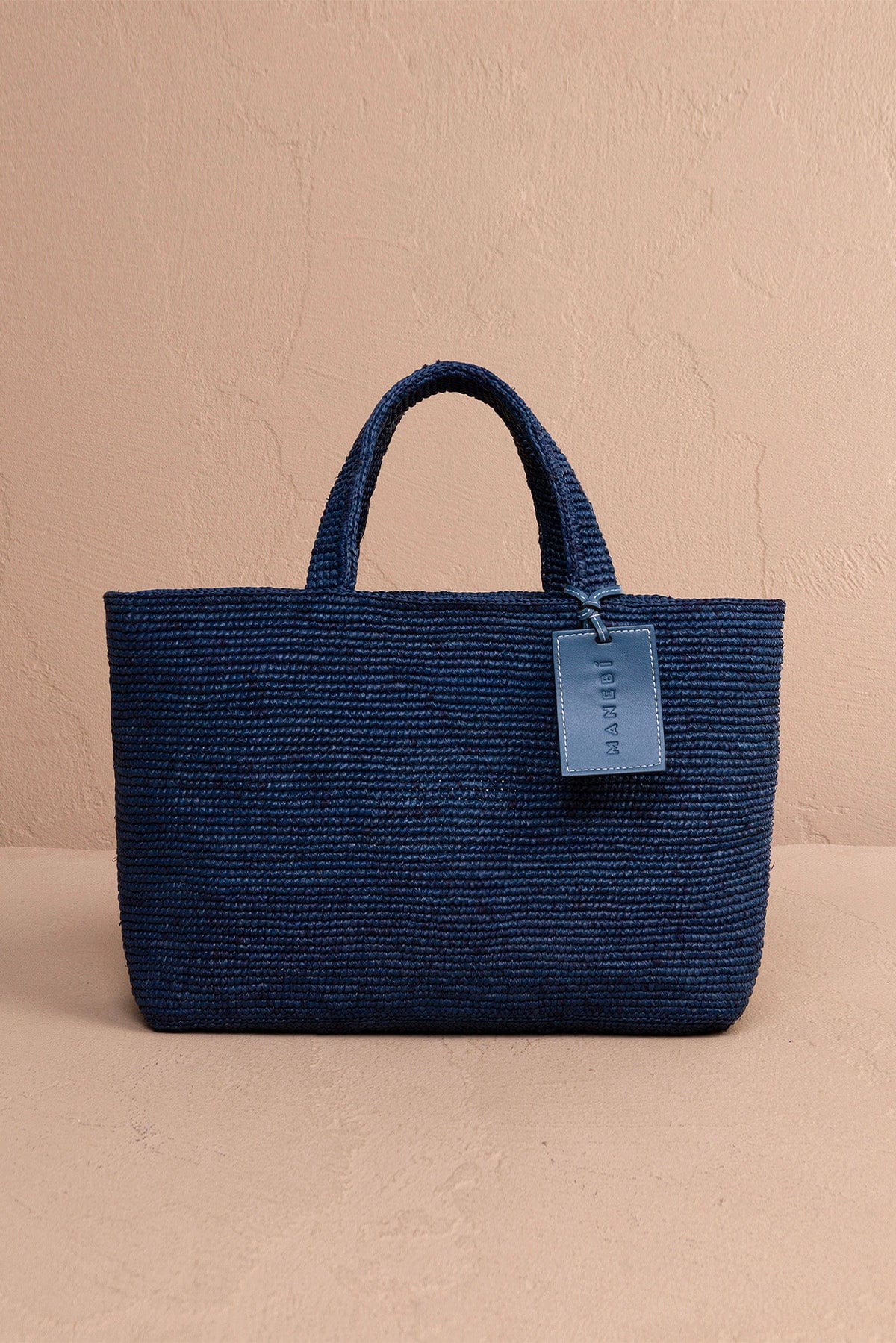 MANEBI BORSA  VINTAGE NAVY / UNICA Borsa in rafia blu navy Manebi V30EV