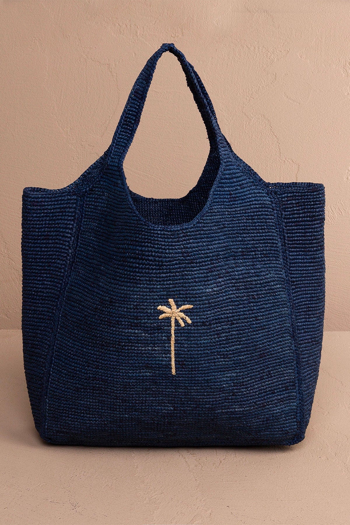 MANEBI BORSA  VINTAGE NAVY / UNICA Borsa in rafia blu nay Manebi V30DN