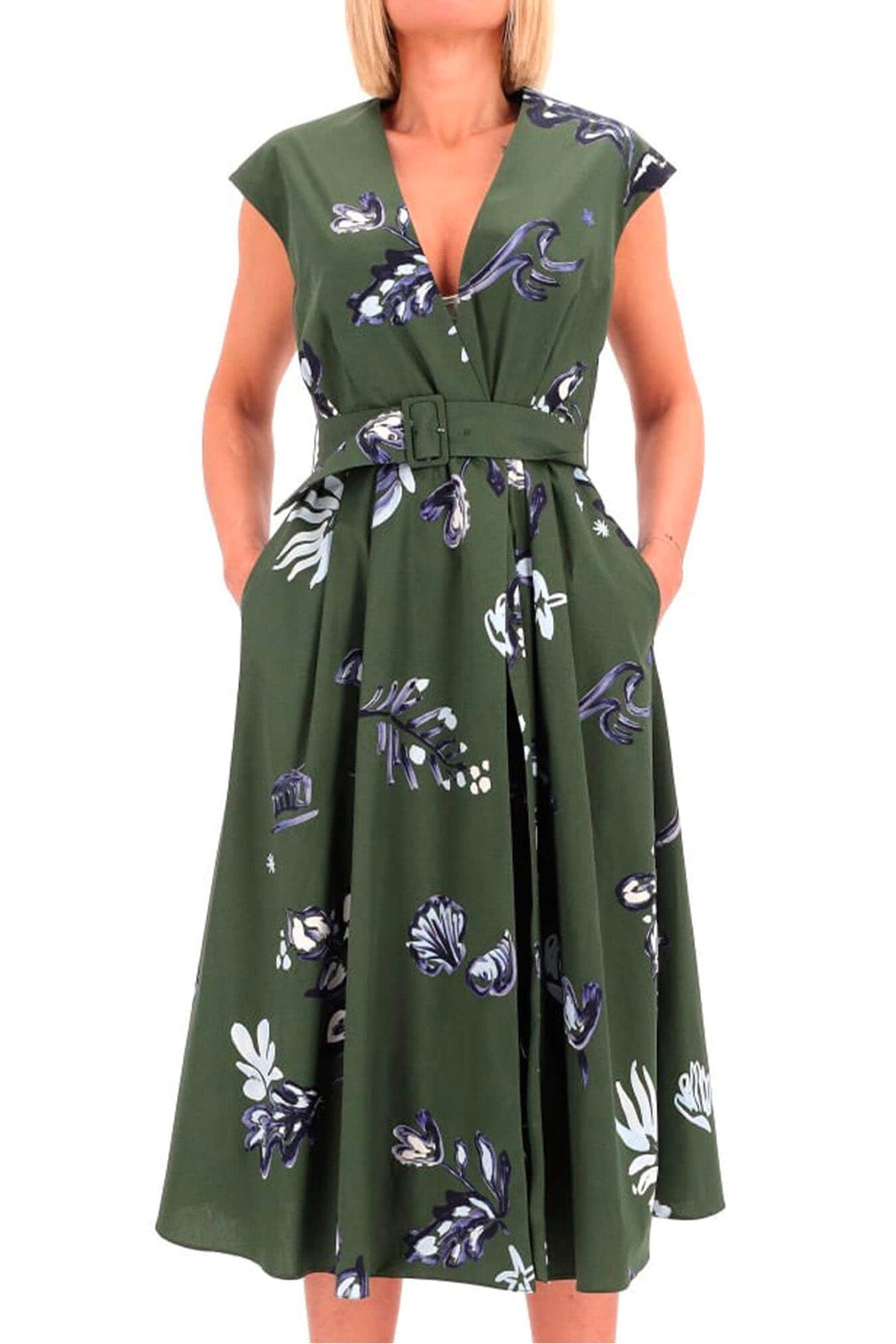 MARELLA ABITO  VERDE SCURO / 34 Abito lungo verde donna Marella Nettuno1