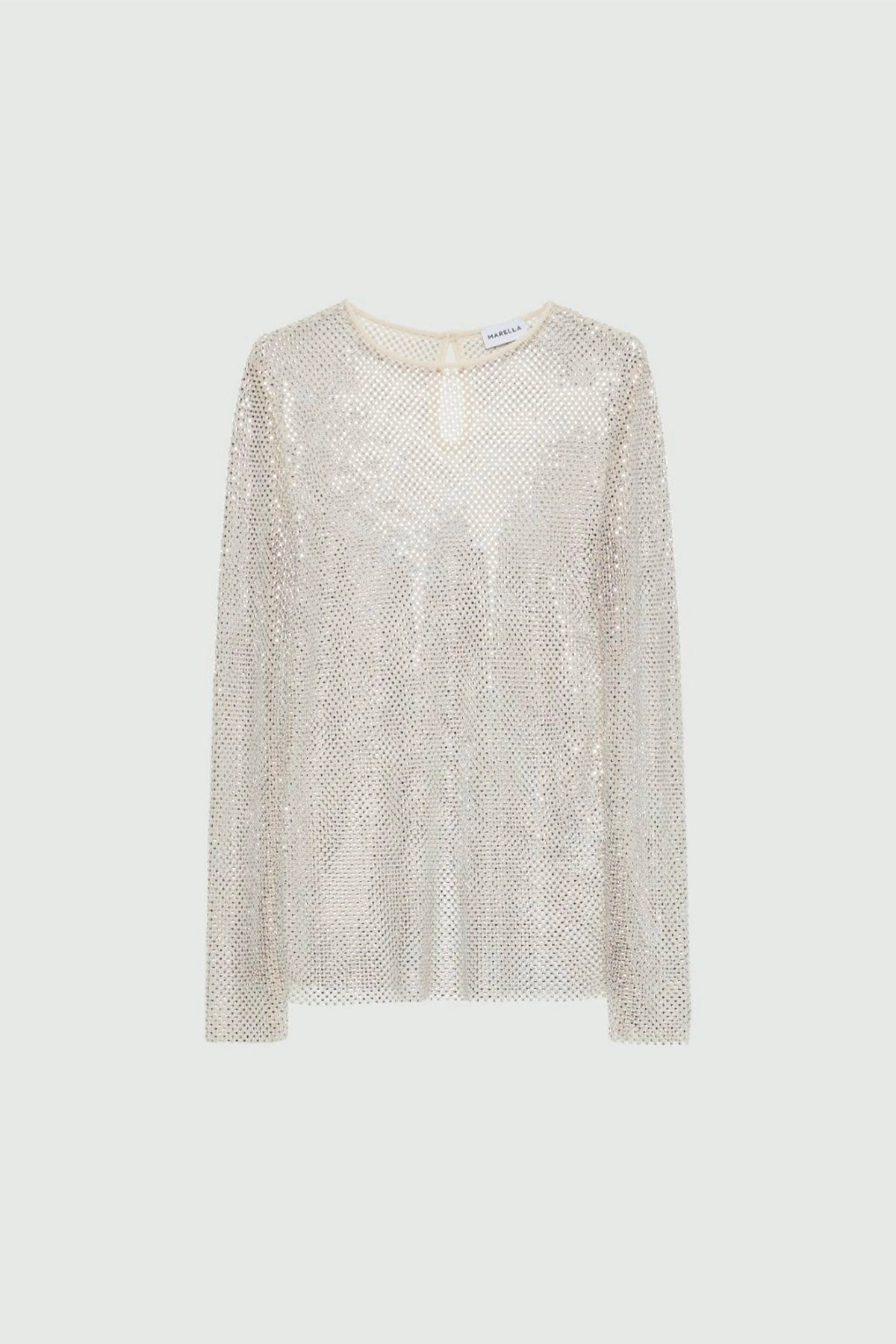 MARELLA BODY/ TOP  ARGENTO METALLICO / XXS Top in maglia metallica Marella Rino