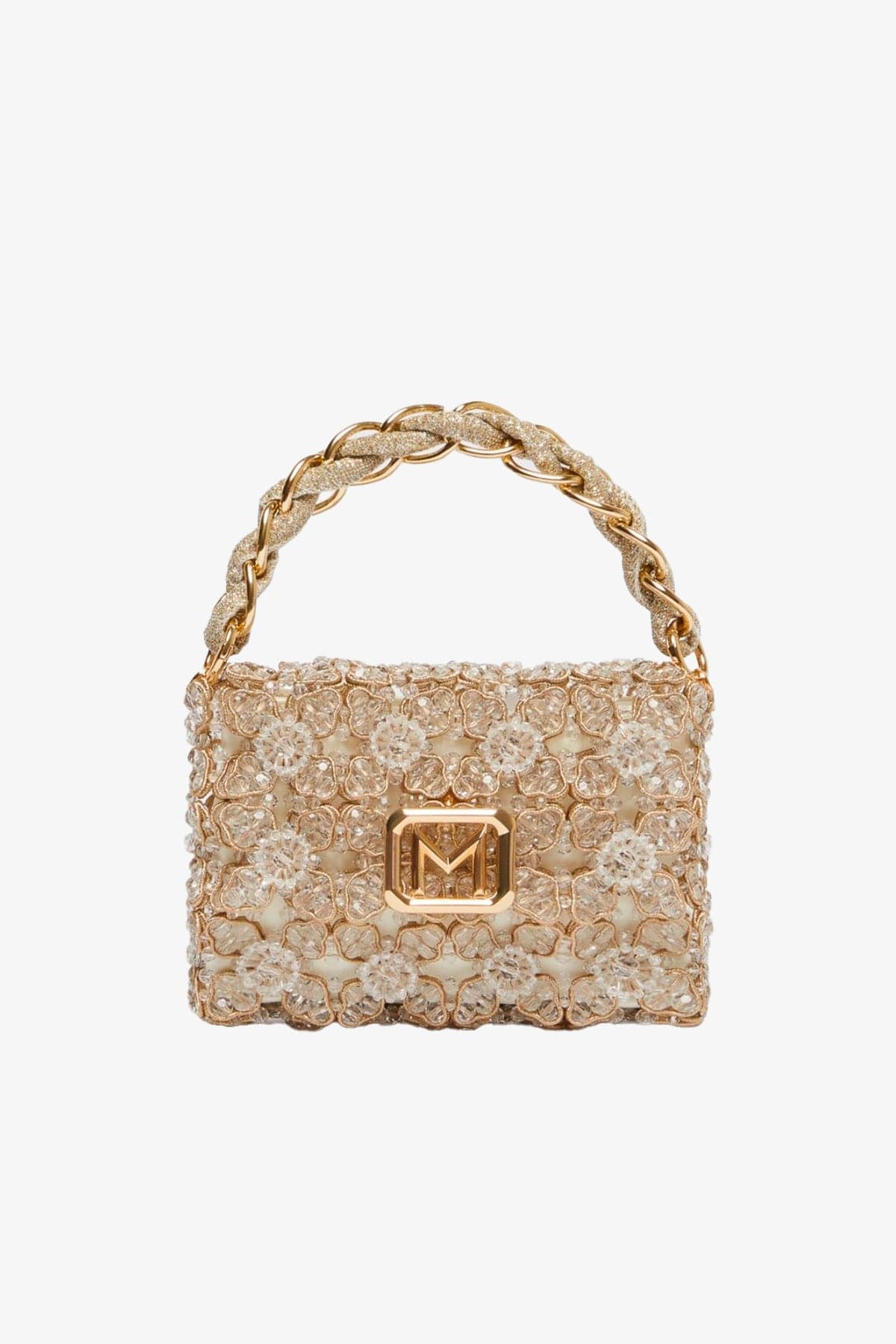 MARELLA BORSA  BIANCO / UNICA Borsa in cristalli bianchi Marella Lontra4