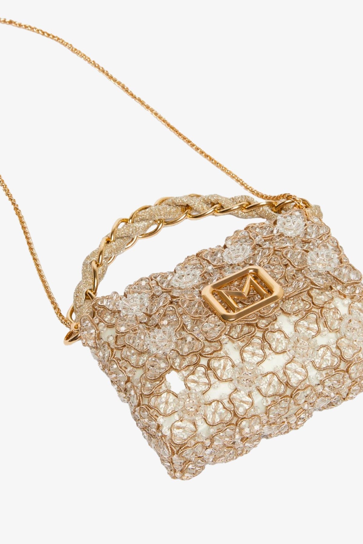 MARELLA BORSA  Borsa in cristalli bianchi Marella Lontra4