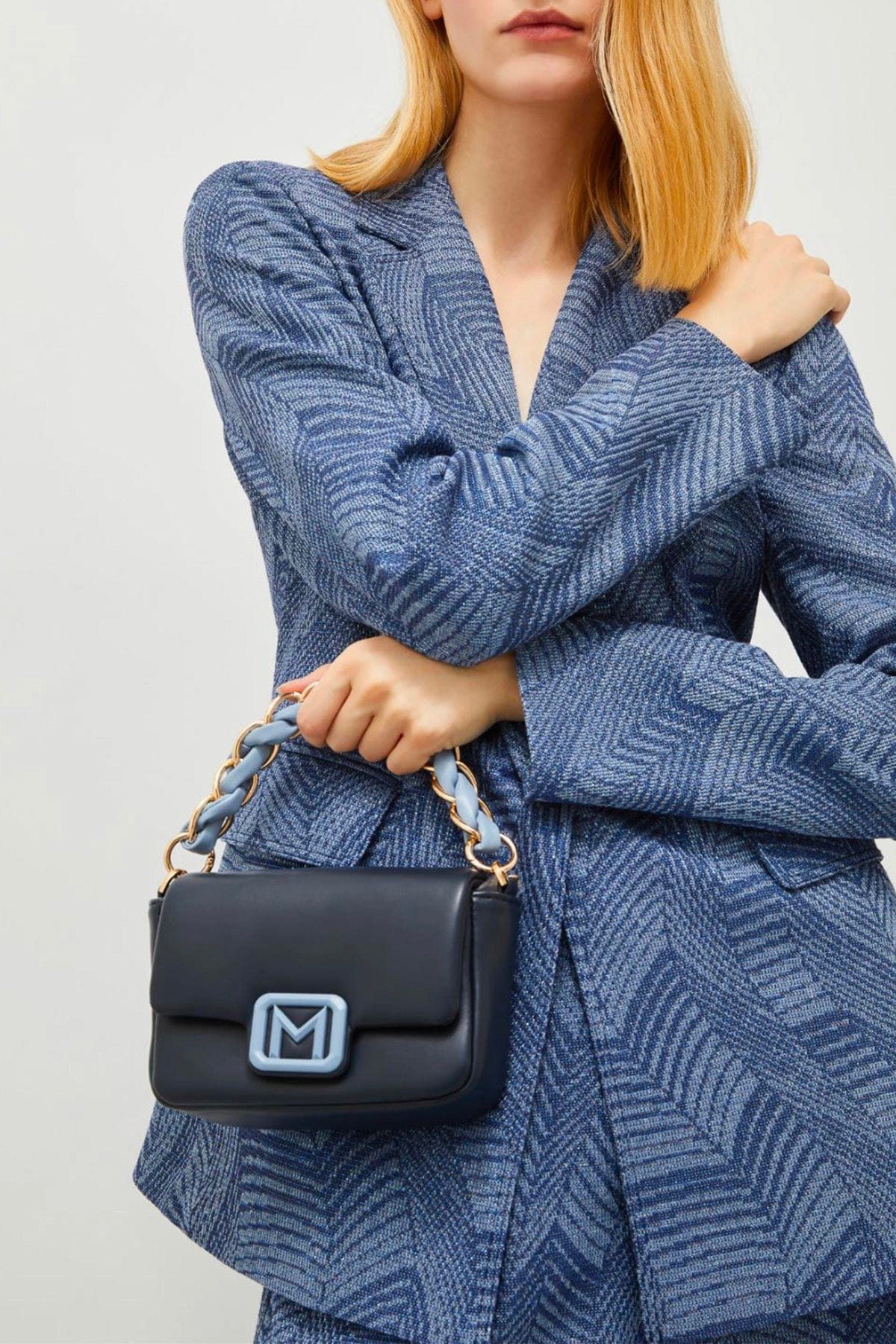 MARELLA BORSA  BLU / UNICA Borsa in pelle vegana Marella Lontra
