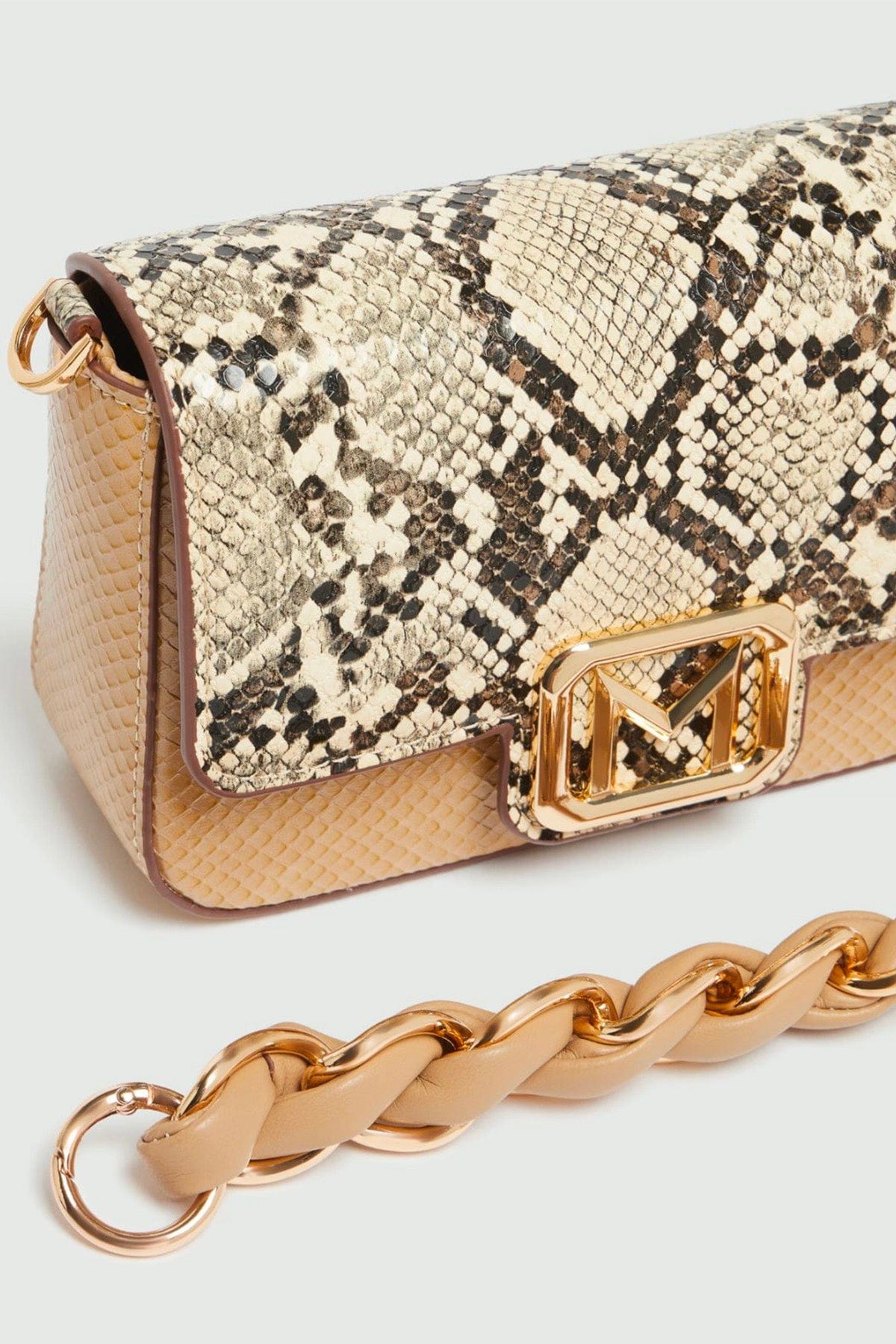 MARELLA BORSA  Borsa in pelle vegana stampa coccodrillo Marella Lontra1