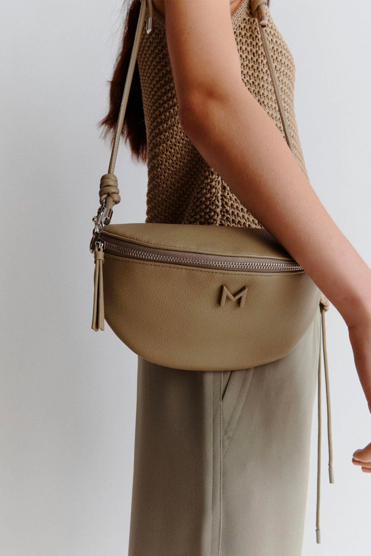 MARELLA BORSA  Borsa in pelle vegana Verde Etrusco