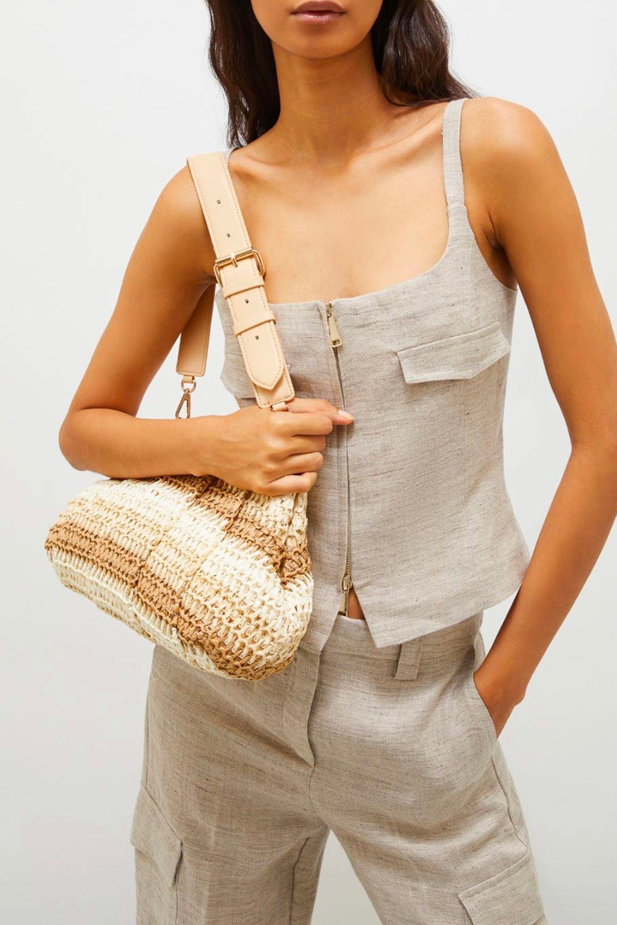 MARELLA BORSA  Borsa intrecciata effetto rafia Donna Marella Orefice