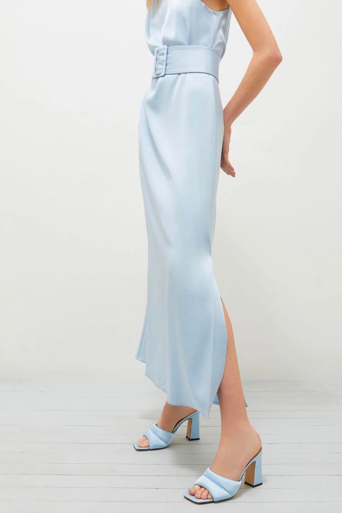 MARELLA CALZATURE  AZZURRO / 34 Sandali donna cerimonia azzurro in raso Mastino