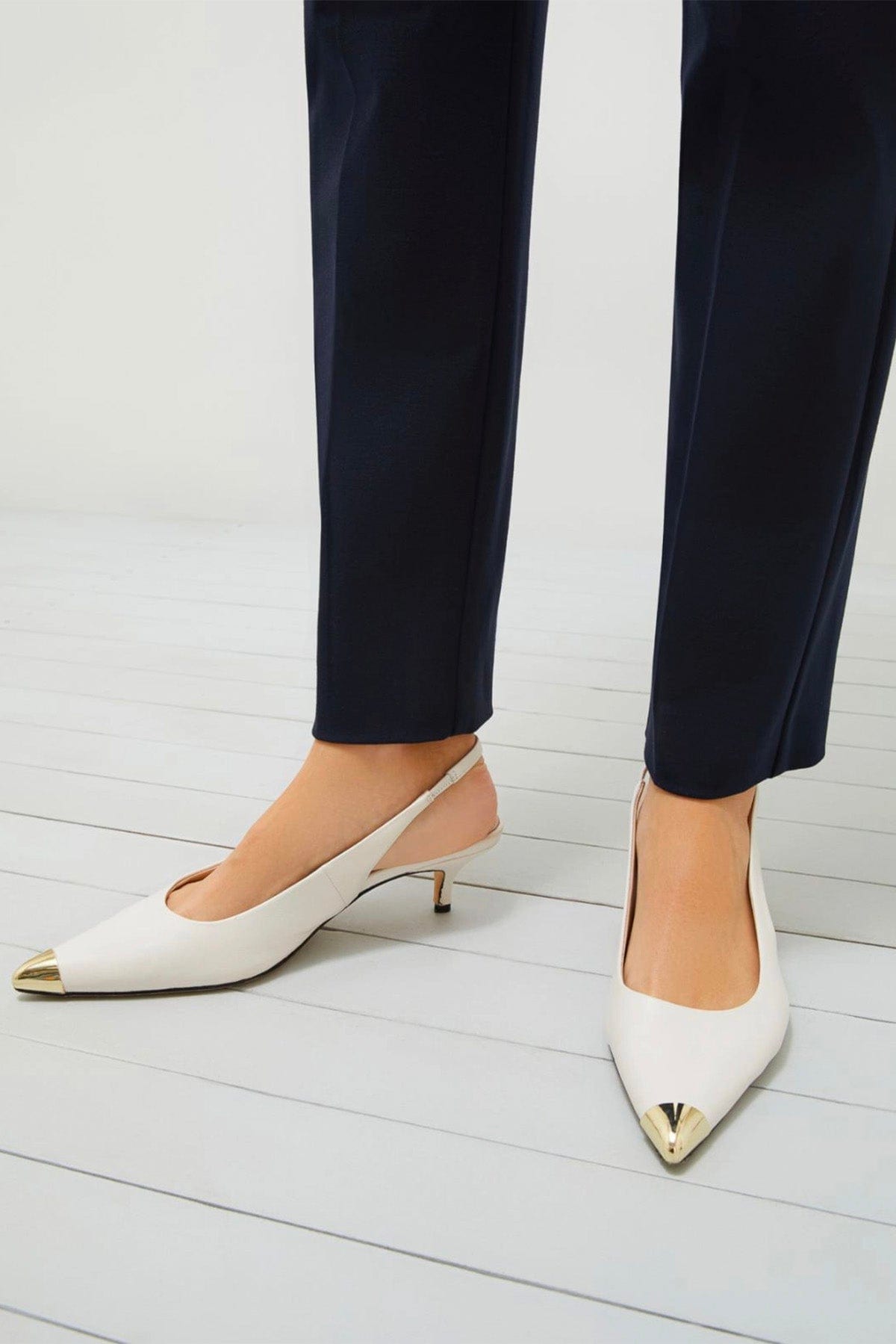 MARELLA CALZATURE  BIANCO / 34 Slingback bianche in nappa Marella Papero