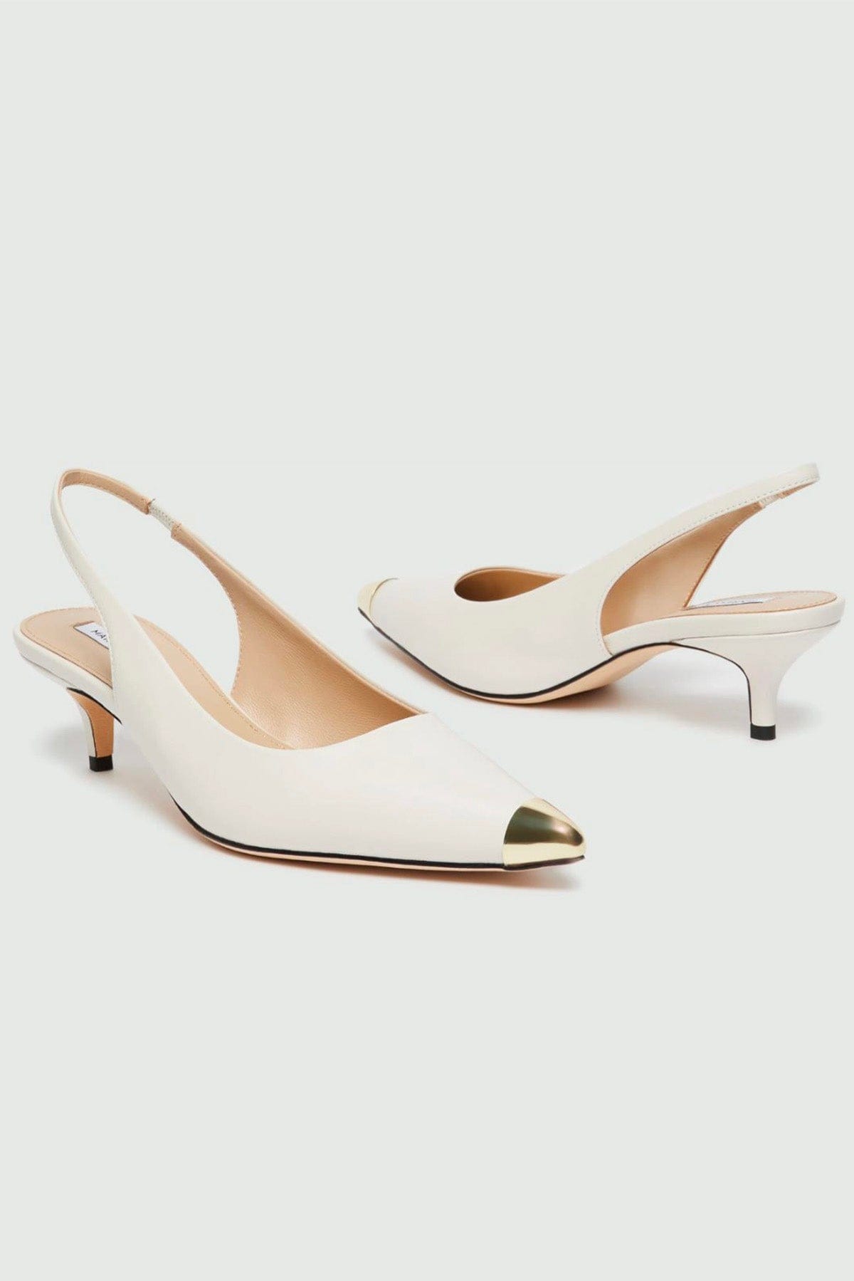 MARELLA CALZATURE  Slingback bianche in nappa Marella Papero