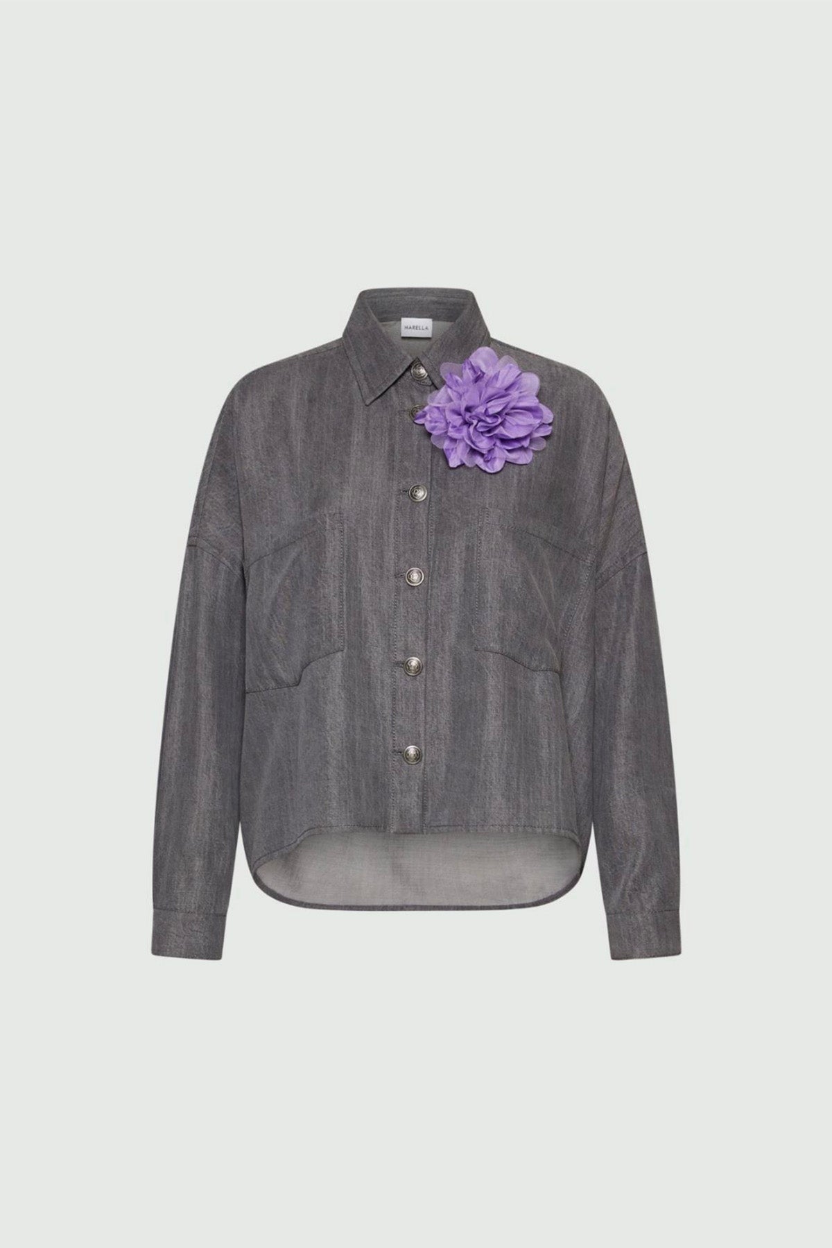 MARELLA CASACCA  GRIGIO / 34 Blusa effetto fluido donna Marella Nestore