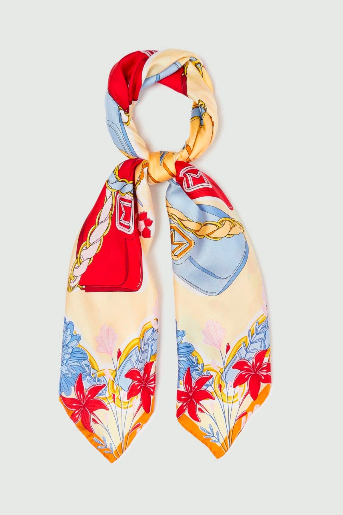 MARELLA FOULARD-SCIARPA-NASTRO  ROSSO / CAMMELLO / UNICA Foulard in seta stampato Marella Fida