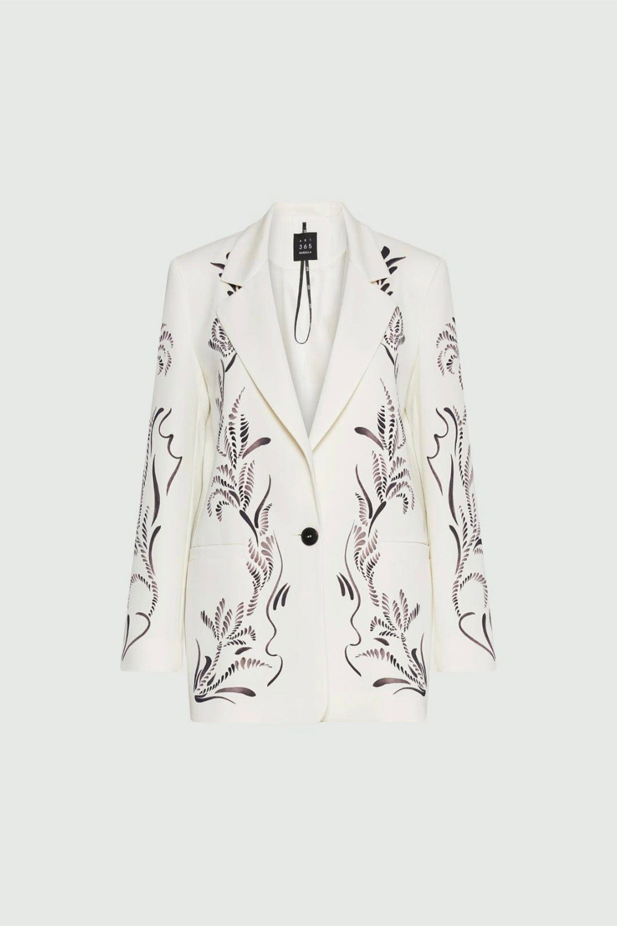 MARELLA GIACCA  BIANCO LANA / 34 Giacca bianca donna con stampa Marella Luciana