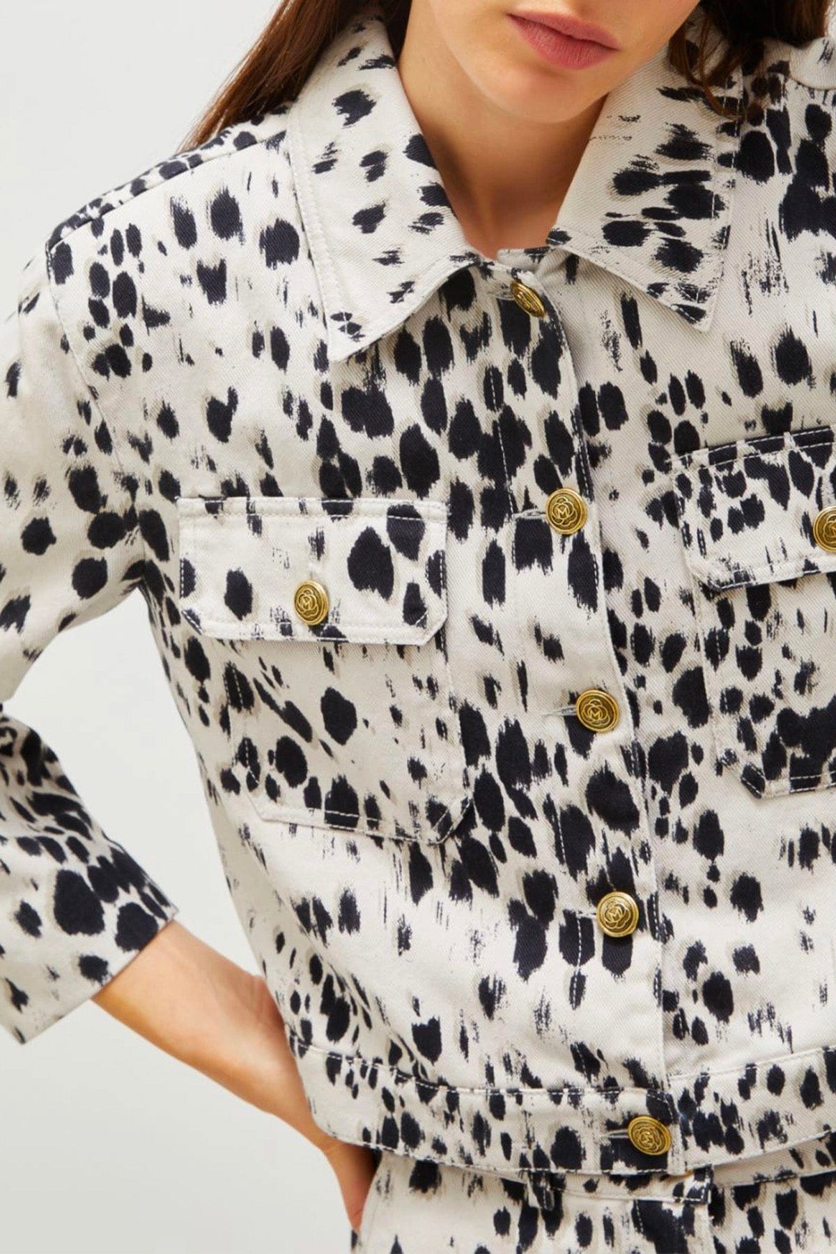 MARELLA GIACCA  BIANCO / NERO / 34 Giacca in cotone donna stampata Marella Affix