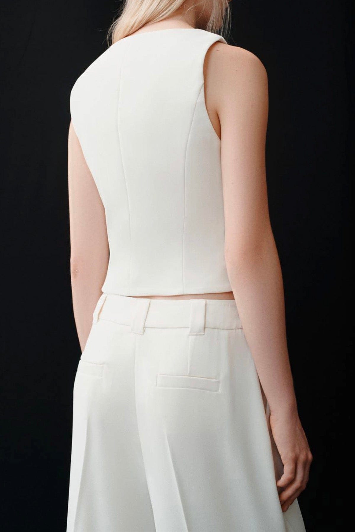 MARELLA GILET  Top bianco lana Marella Giberna