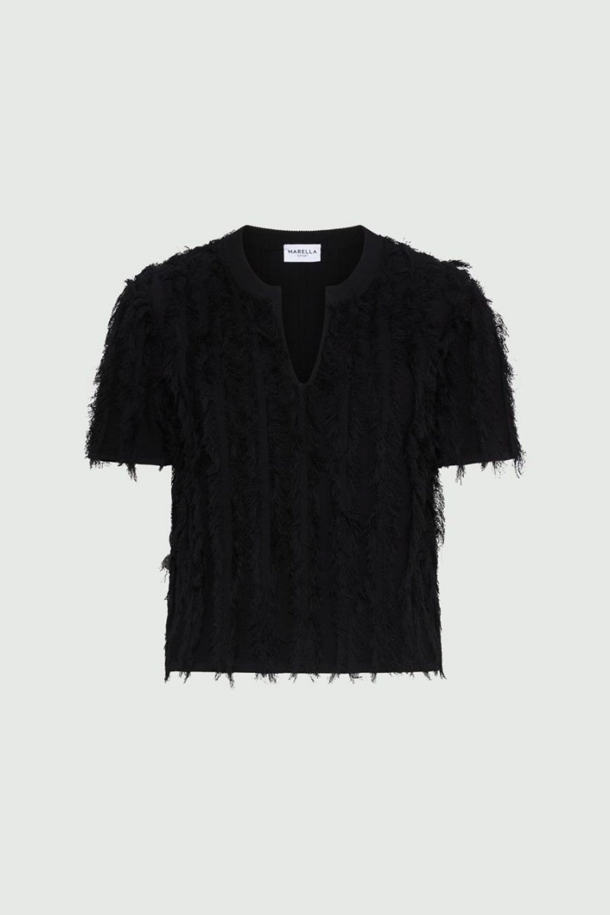 MARELLA MAGLIA-CANOTTIERA-TOP  NERO / XXS Maglia nera donna maniche corte Marella Gela