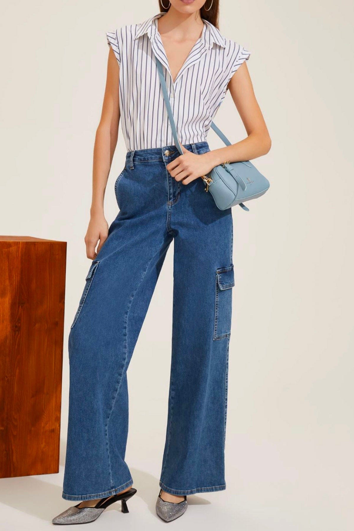 MARELLA PANTALONE IN DENIM  Pantaloni in denim blu chiaro Emme Marella Magnolia