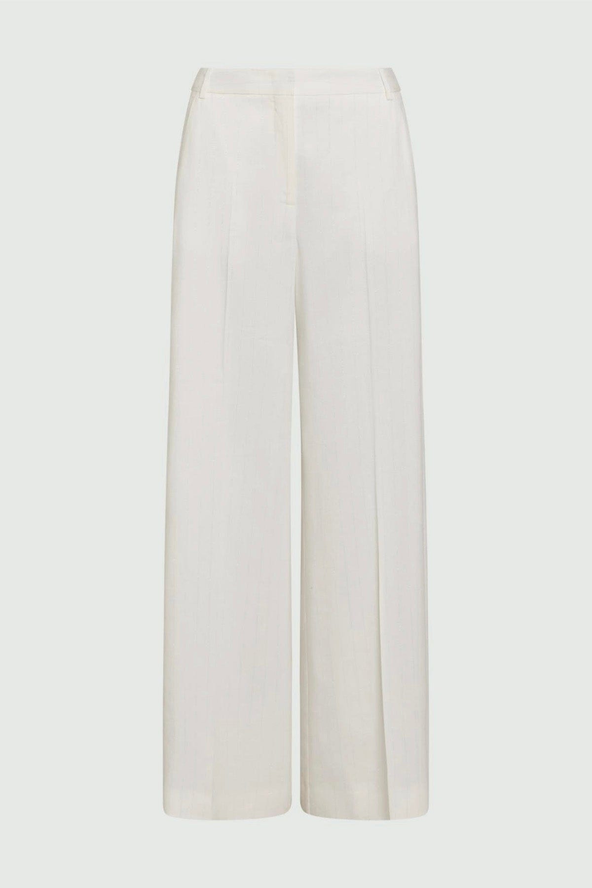 MARELLA PANTALONE LUNGO  PANNA / 34 Pantaloni donna gessati in lurex Marella Ercole