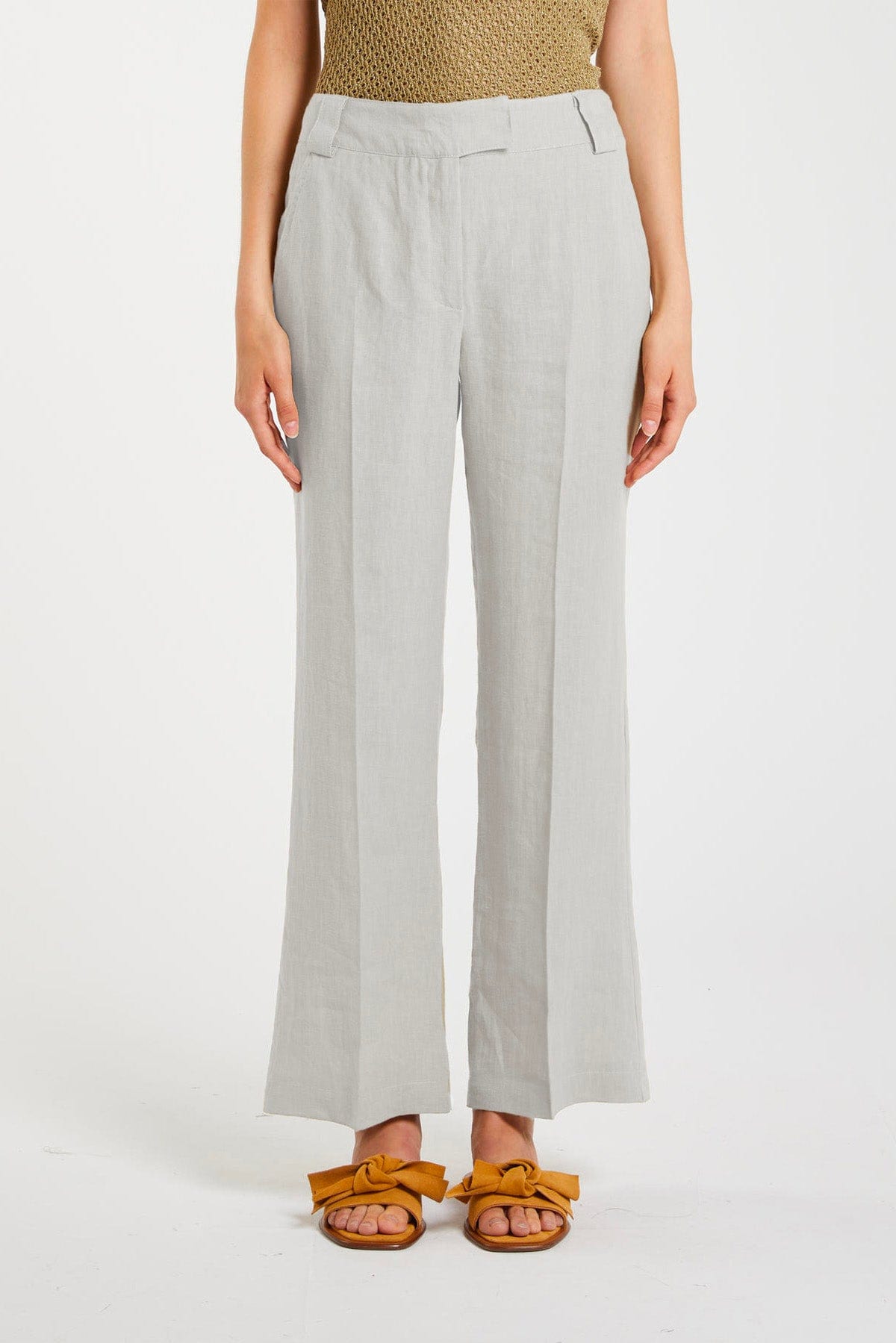 MARELLA PANTALONE LUNGO  PANNA / 34 Pantaloni in lino panna donna Marella Falco