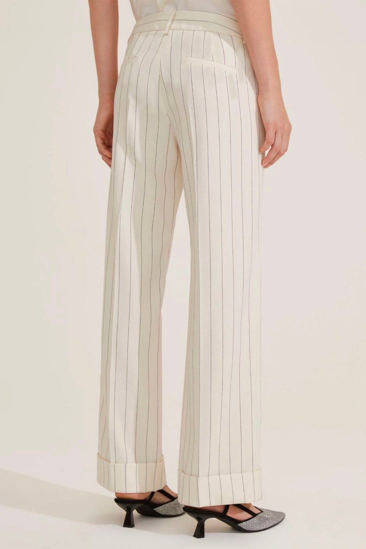 MARELLA PANTALONE LUNGO  Pantalone bianco gessato donna Emme Marella Agra2
