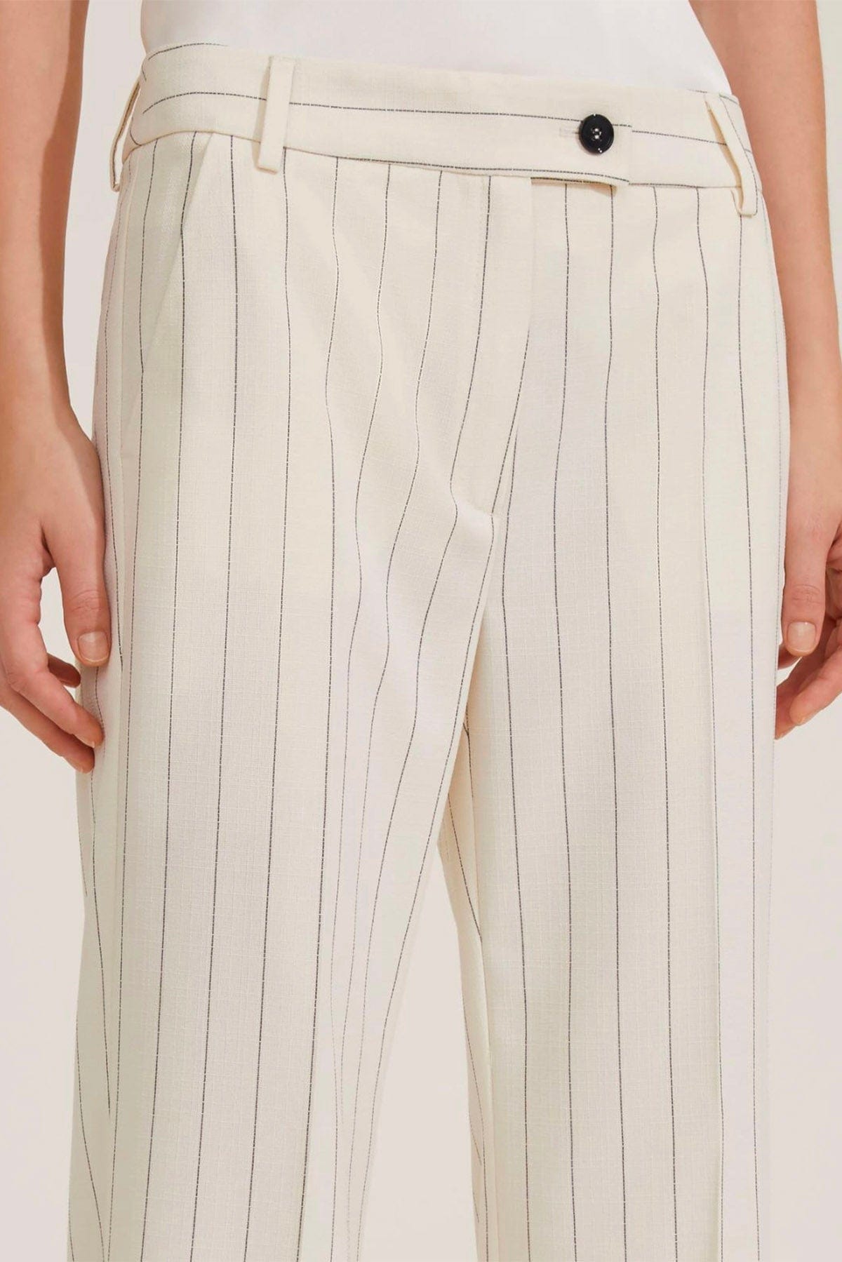 MARELLA PANTALONE LUNGO  Pantalone bianco gessato donna Emme Marella Agra2