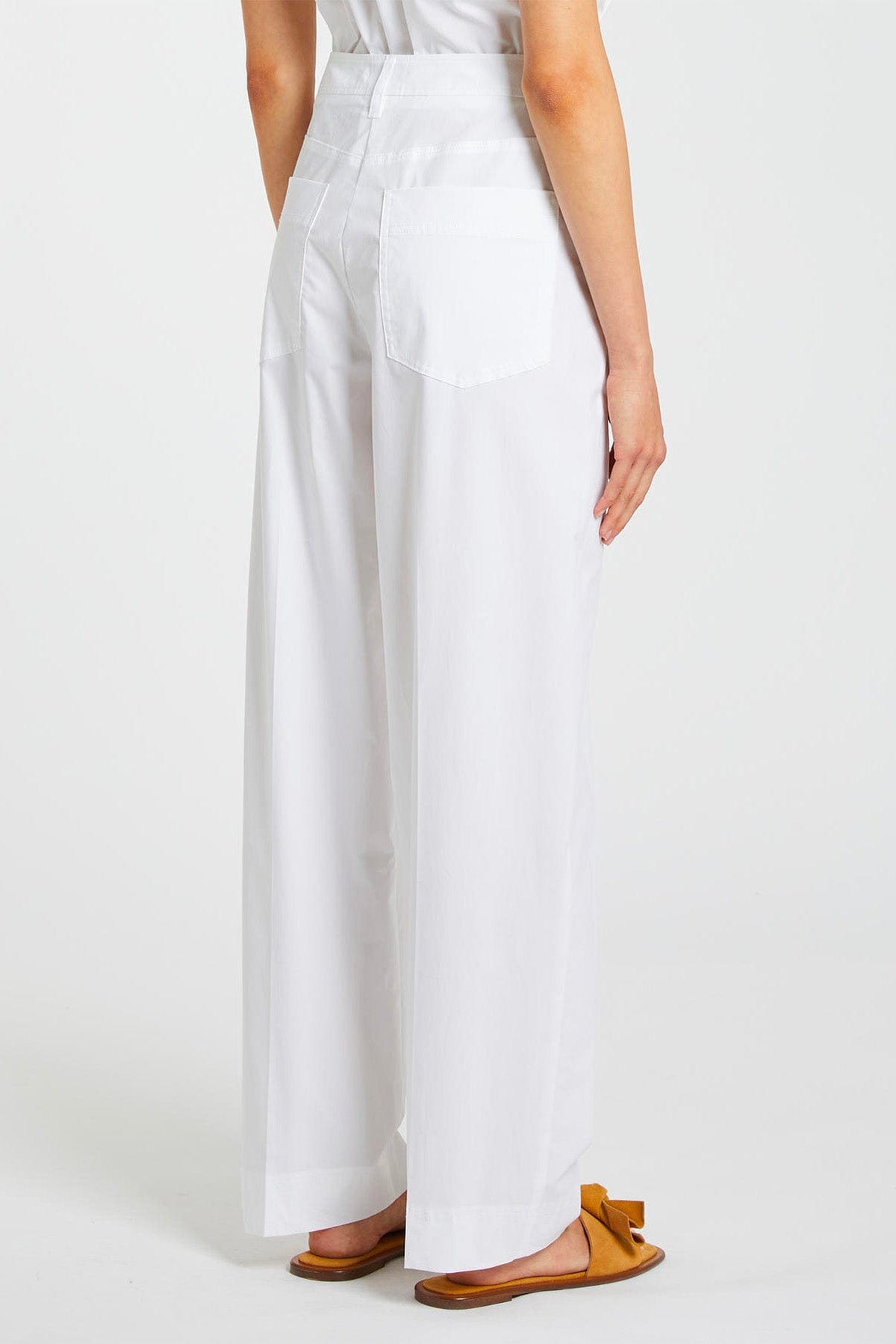 MARELLA PANTALONE LUNGO  BIANCO OTTICO / 34 Pantaloni bianchi donna Marella Colbert