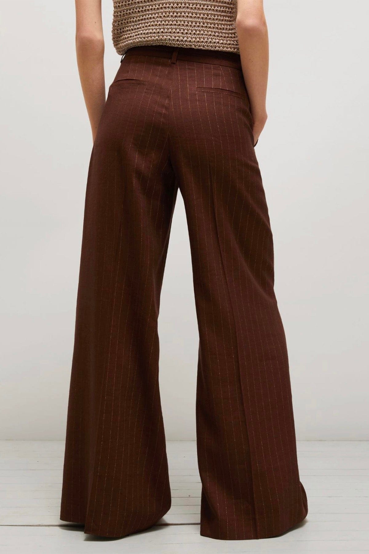 MARELLA PANTALONE LUNGO  Pantaloni donna gessati in lurex Marella Ercole