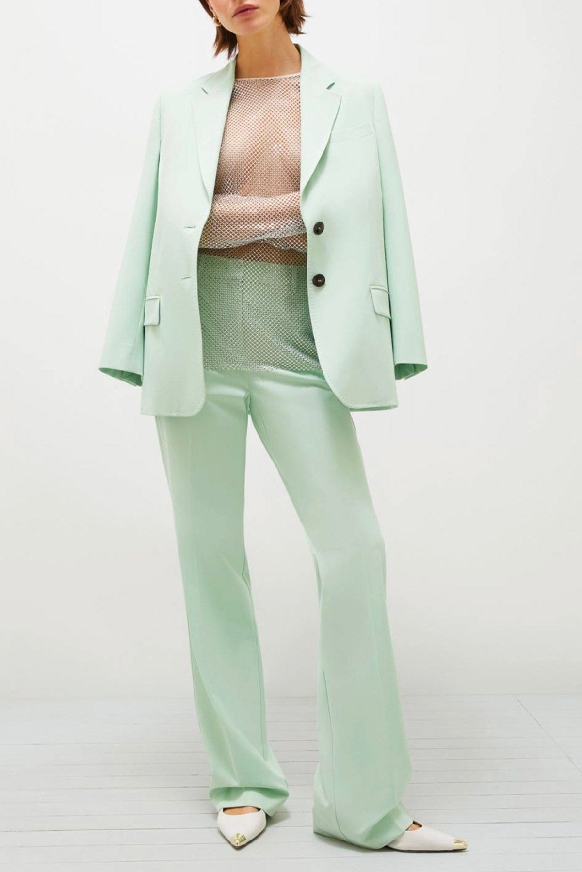 MARELLA PANTALONE LUNGO  VERDE GIADA / 34 Pantaloni donna verde giada Marella Tonale