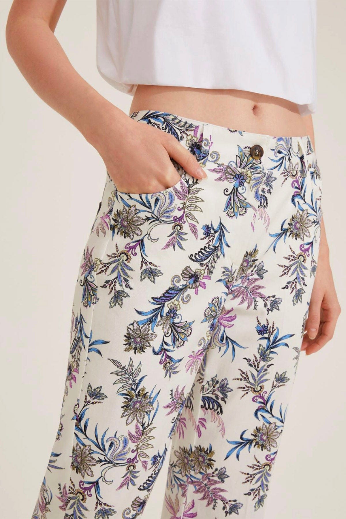 MARELLA PANTALONE LUNGO  Pantaloni fiorati donna Emme Marella Rail