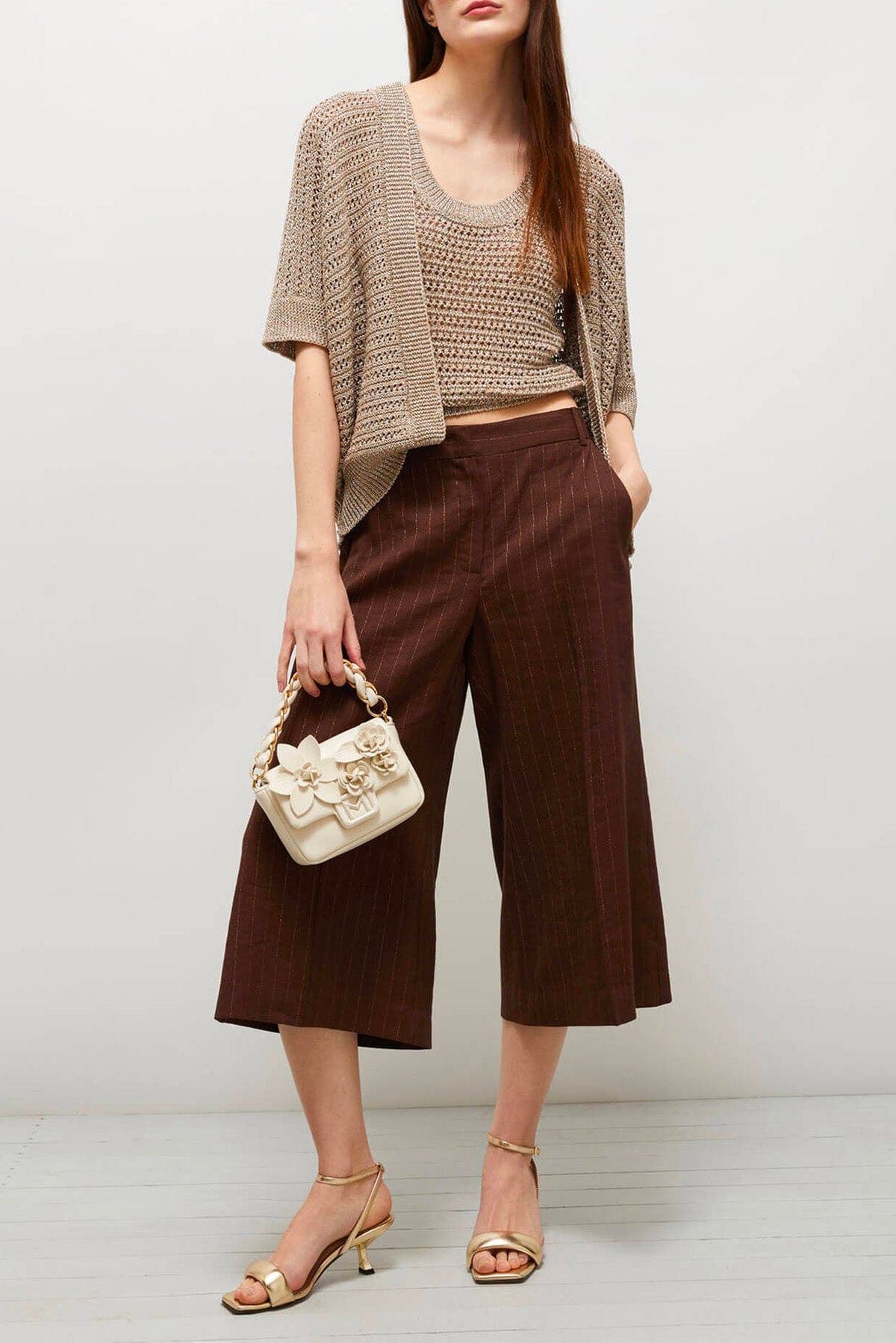 MARELLA PANTALONE LUNGO  Pantaloni gessati corti donna Marella Educata