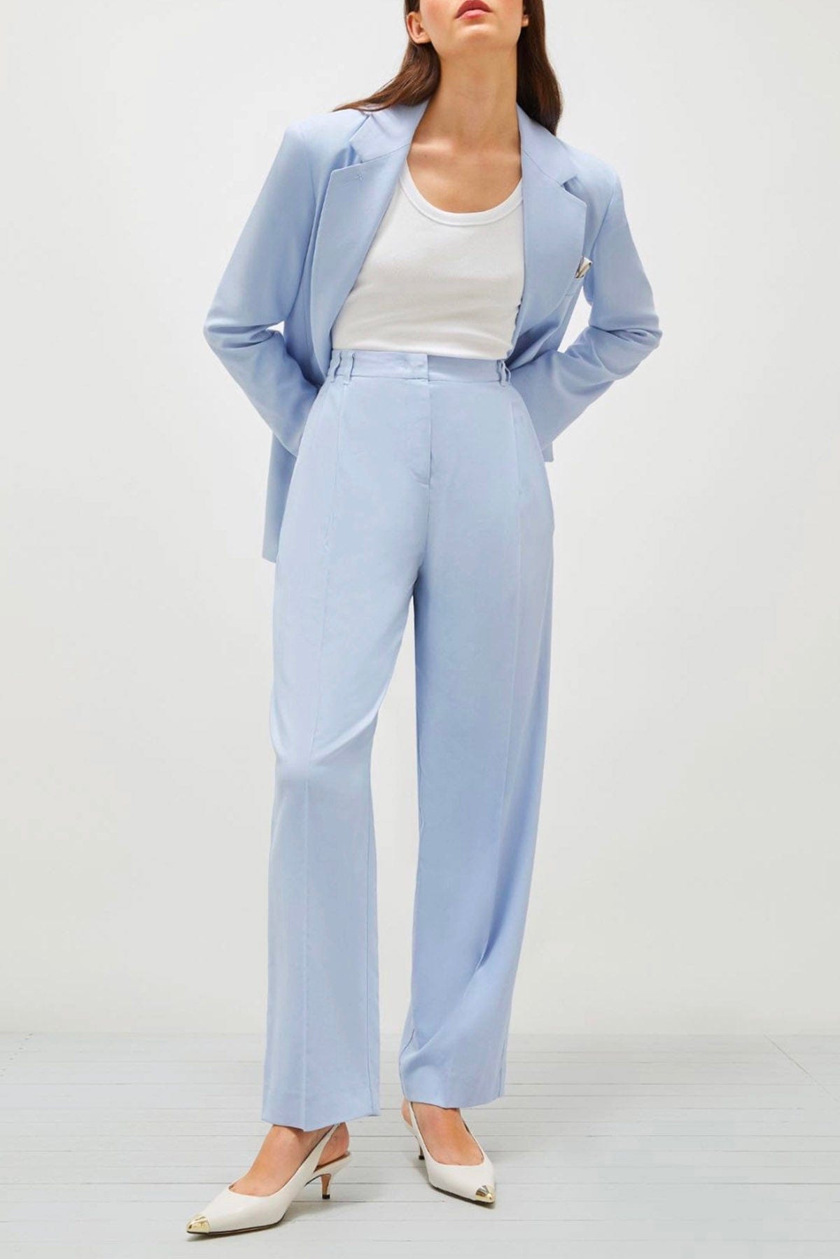 MARELLA PANTALONE LUNGO  AZZURRO CHIARO / 34 Pantaloni lunghi donna Marella Nupar