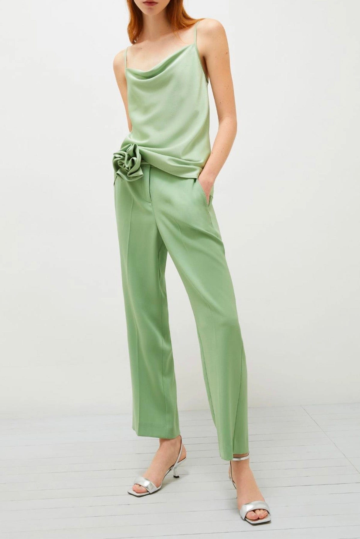 MARELLA PANTALONE LUNGO  Pantaloni lunghi verdi donna Marella Lello1