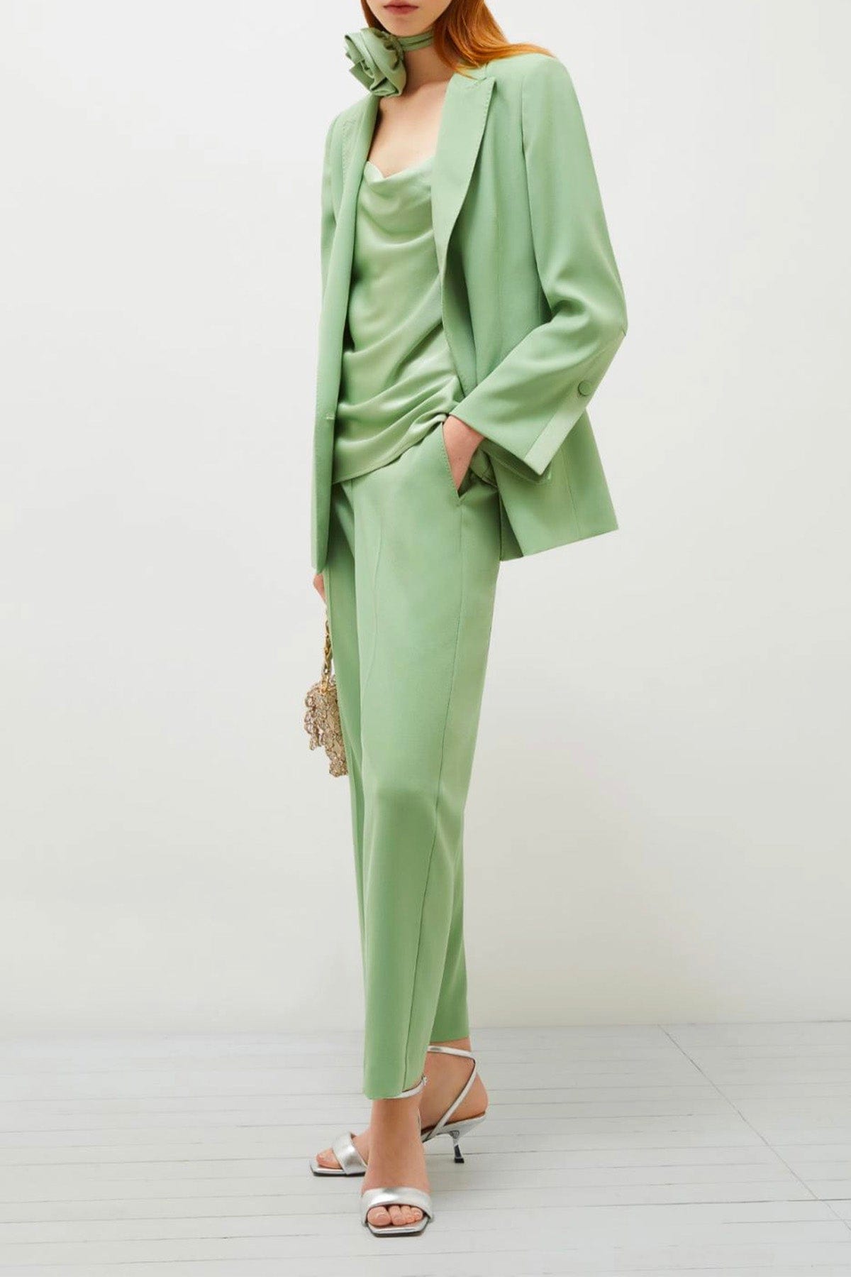 MARELLA PANTALONE LUNGO  VERDE / 34 Pantaloni lunghi verdi donna Marella Lello1