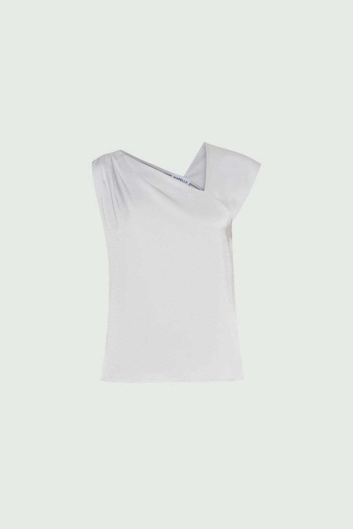 MARELLA TOP-CANOTTIERA IN TES.  ECRU / 34 Top ecru donna Marella Cimone1