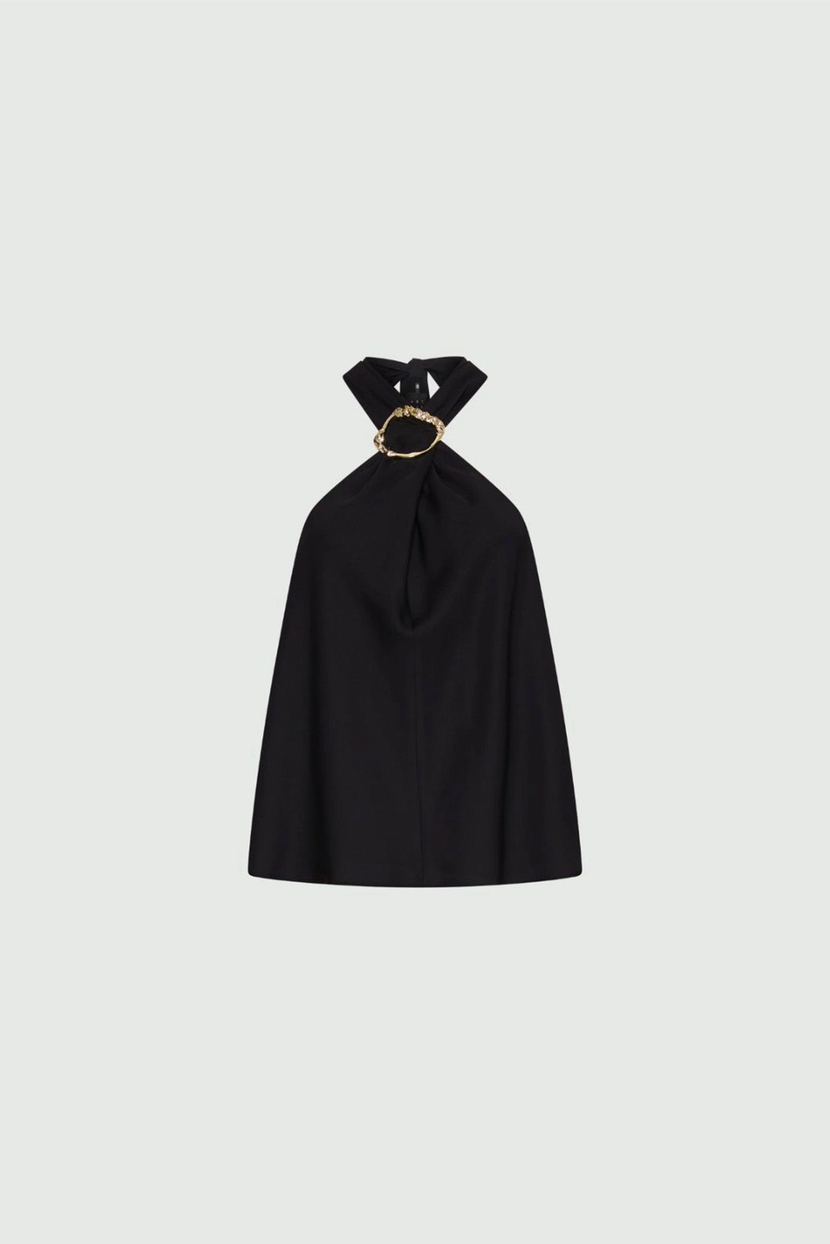 MARELLA TOP-CANOTTIERA IN TES.  NERO / 34 Top nero incrociato nero donna Marella Bermuda