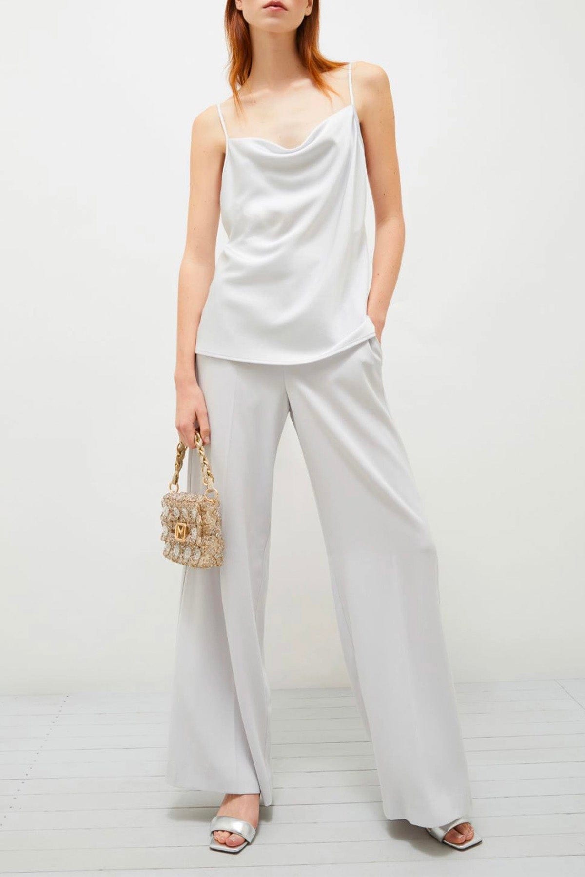 MARELLA TOP-CANOTTIERA IN TES.  Top Canotta donna Marella Fringy