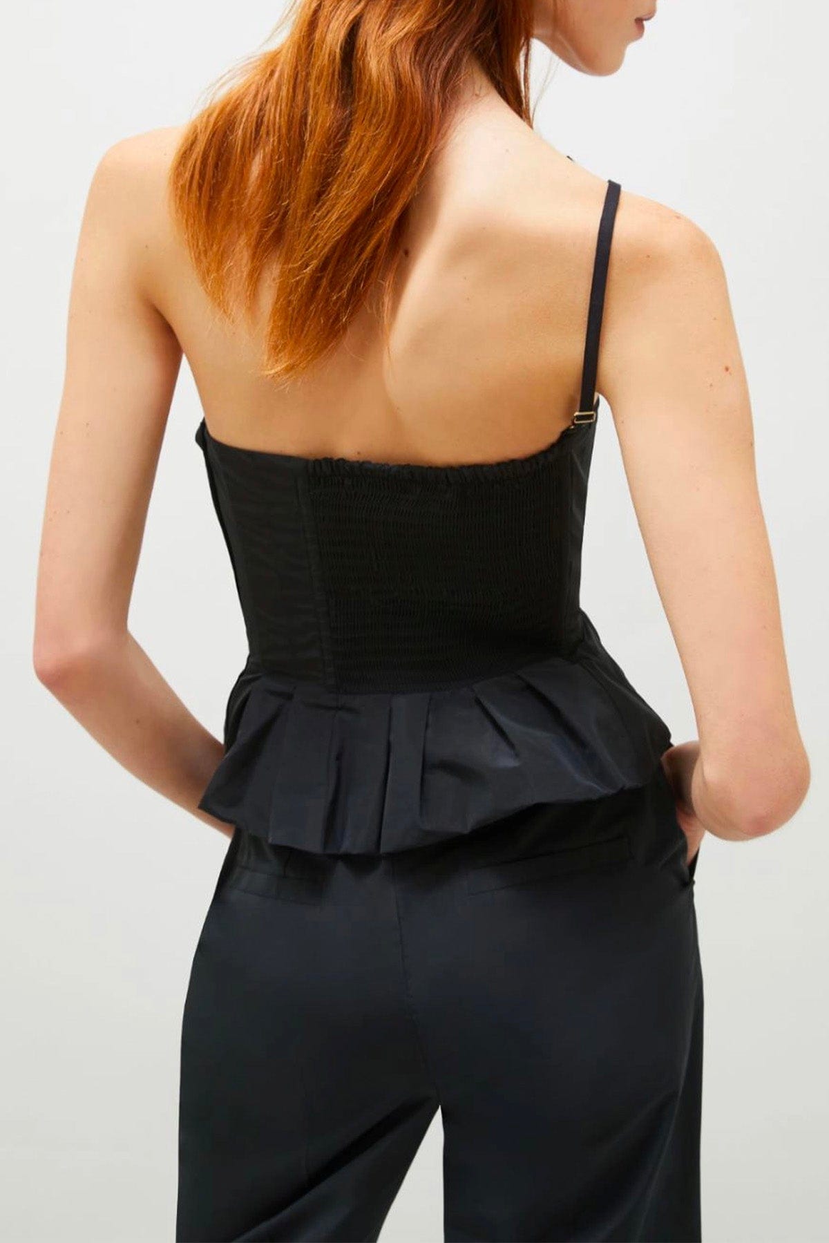 MARELLA TOP-CANOTTIERA IN TES.  Top nero donna Dorina Marella