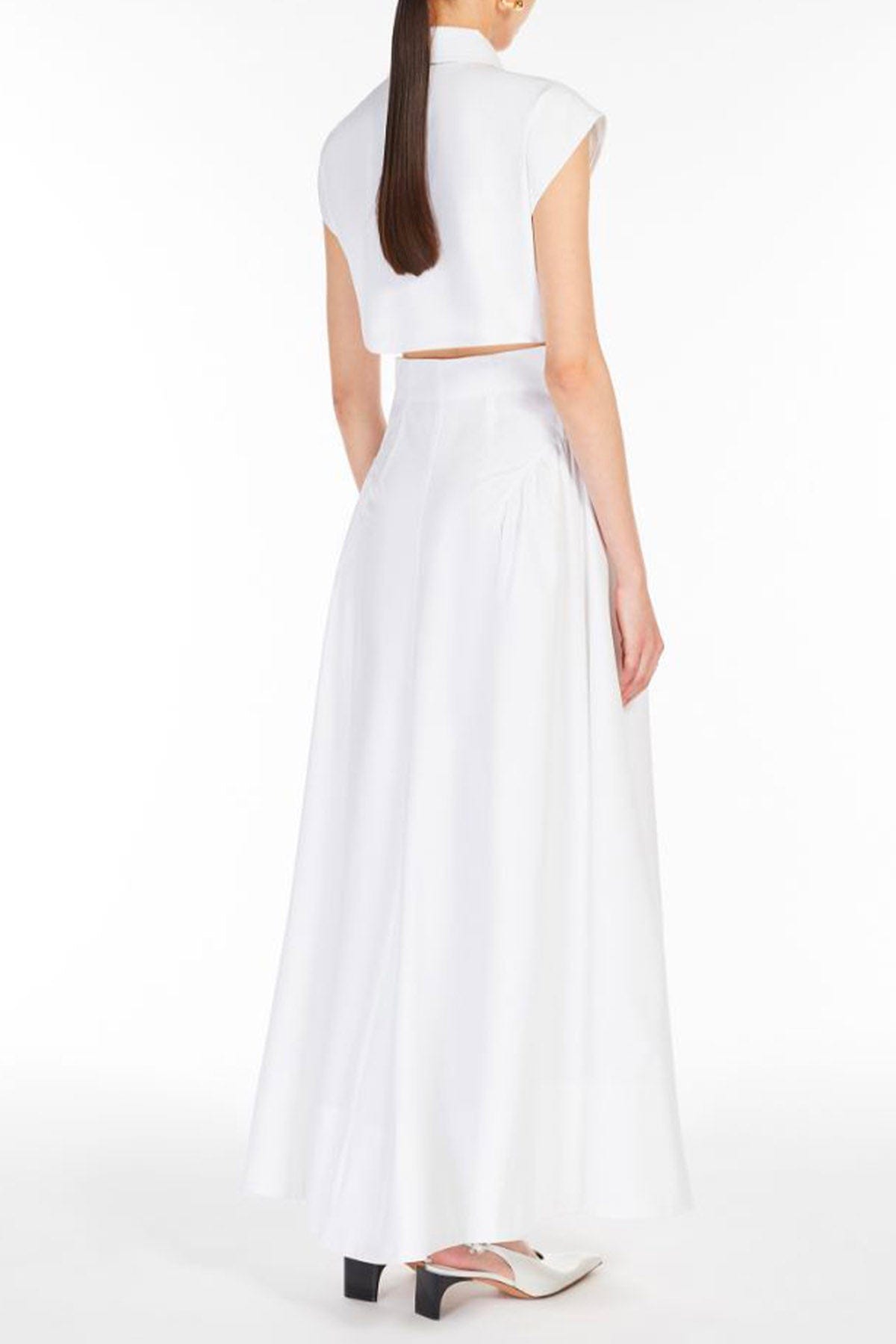 MAXMARA&#39;S BRANDS ABITO  Abito bianco in cotone donna Sportmax Fabiana