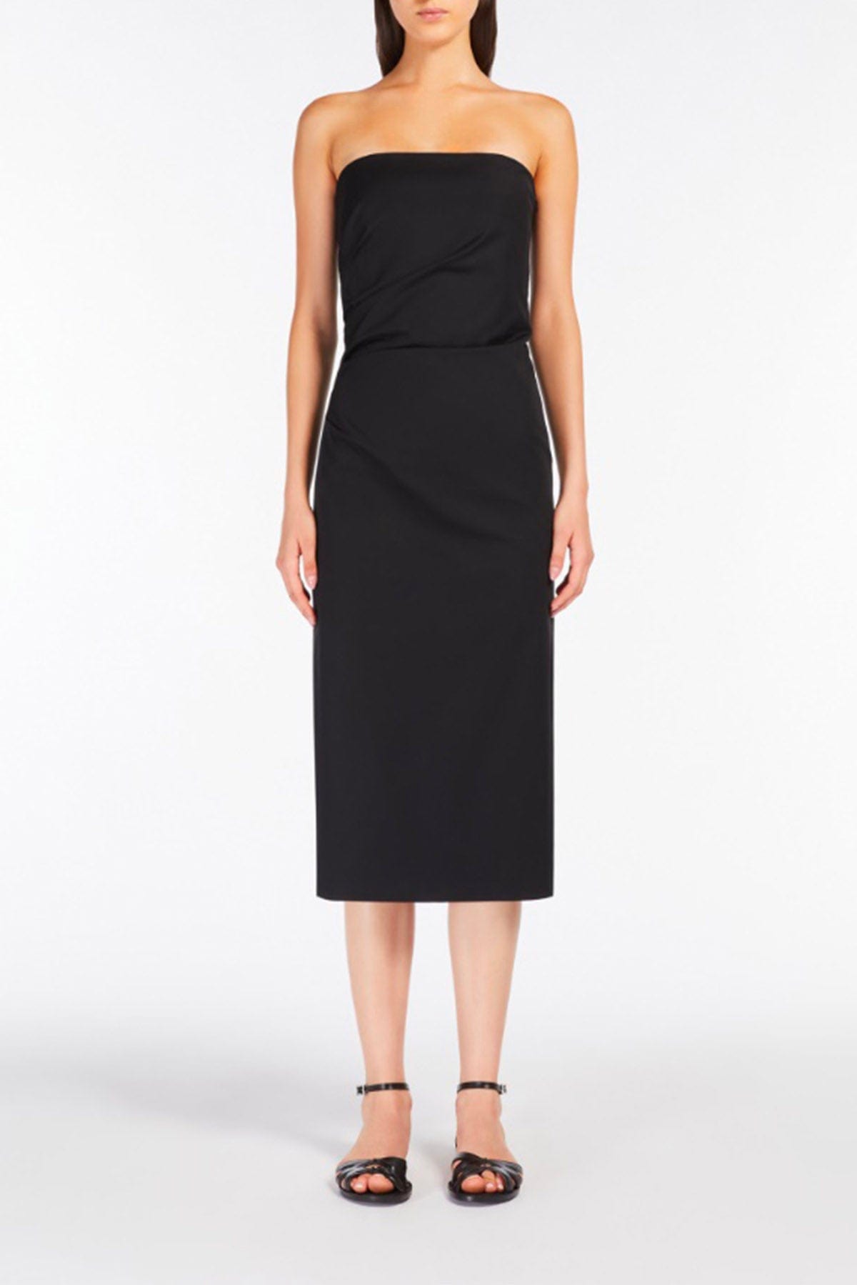 MAXMARA&#39;S BRANDS ABITO  Abito in cotone nero donna Max Mara Studio Agamia