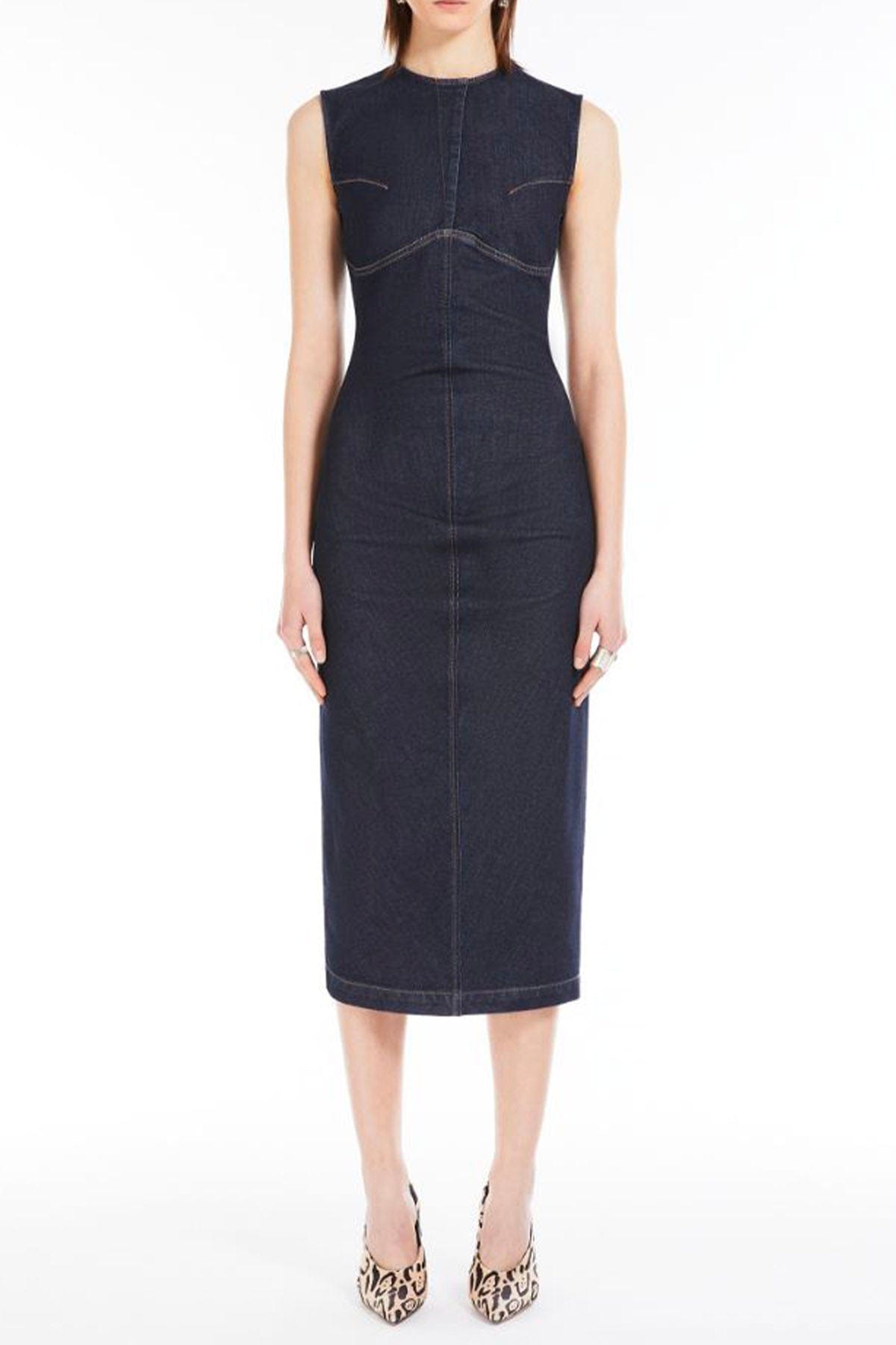 MAXMARA&#39;S BRANDS ABITO  Abito in jeans lungo donna Sportmax Geranio