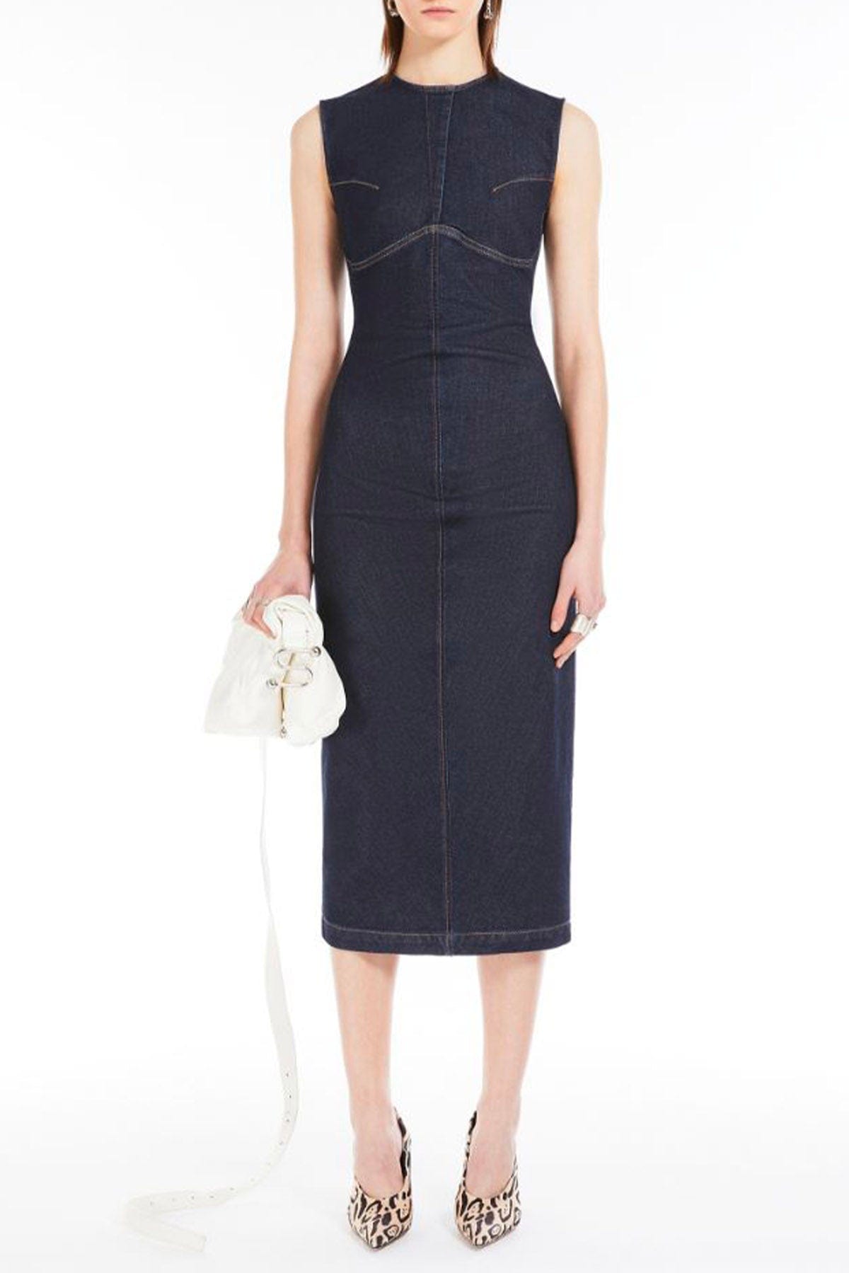MAXMARA&#39;S BRANDS ABITO  Abito in jeans lungo donna Sportmax Geranio