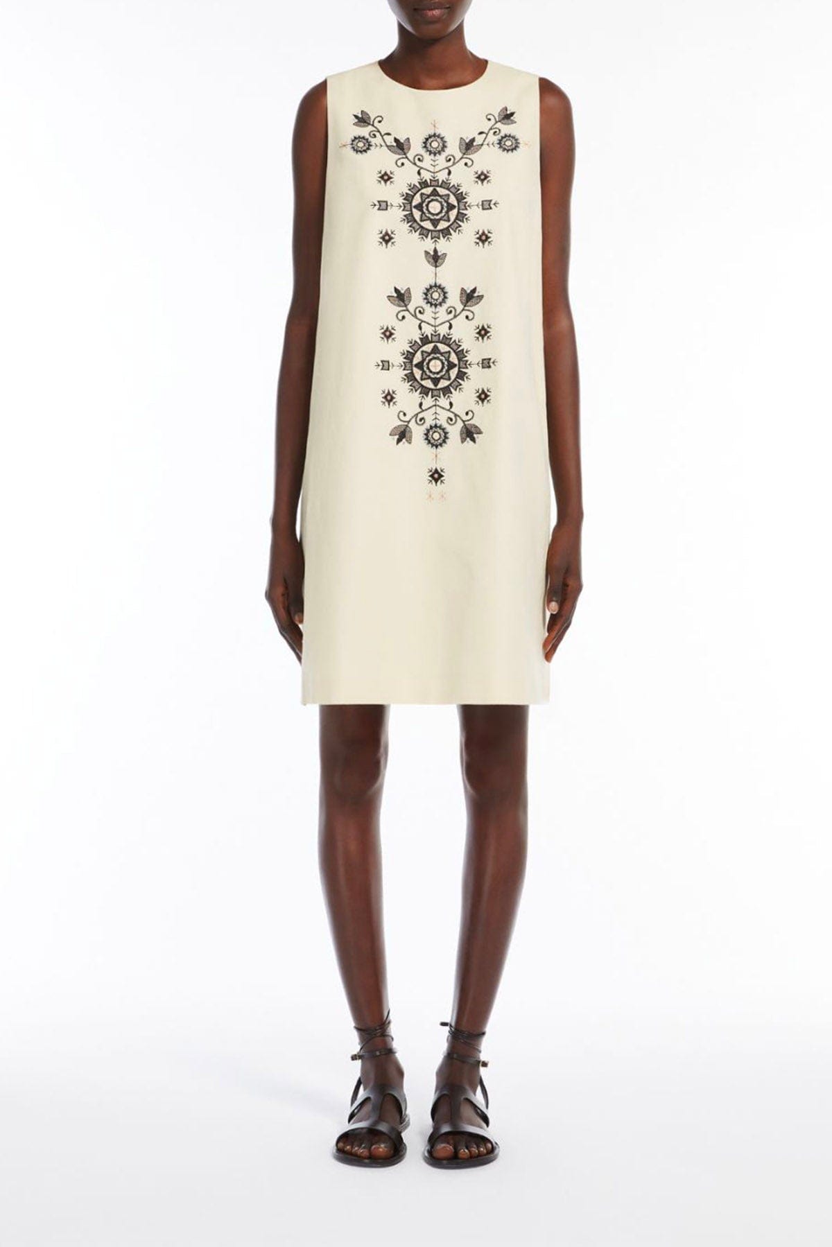 MAXMARA'S BRANDS ABITO  AVORIO / 34 Abito in tela bianca ricamata Weekend Max Mara Donald
